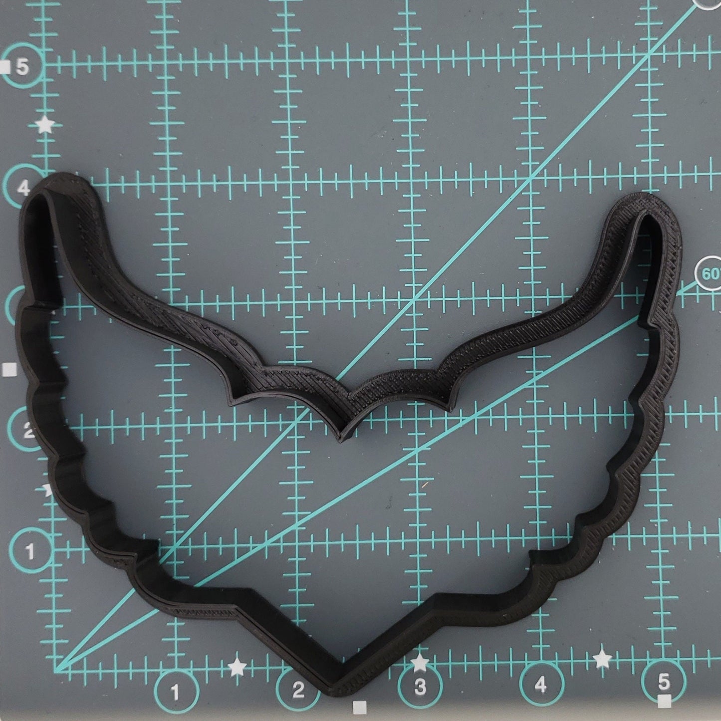 Valentine's Day Heart with Wings Shaped Plastic Cookie Cutter - Polymer Clay Cutter - Fondant Cutter - Craft Cutters - 3d Printed Cutter