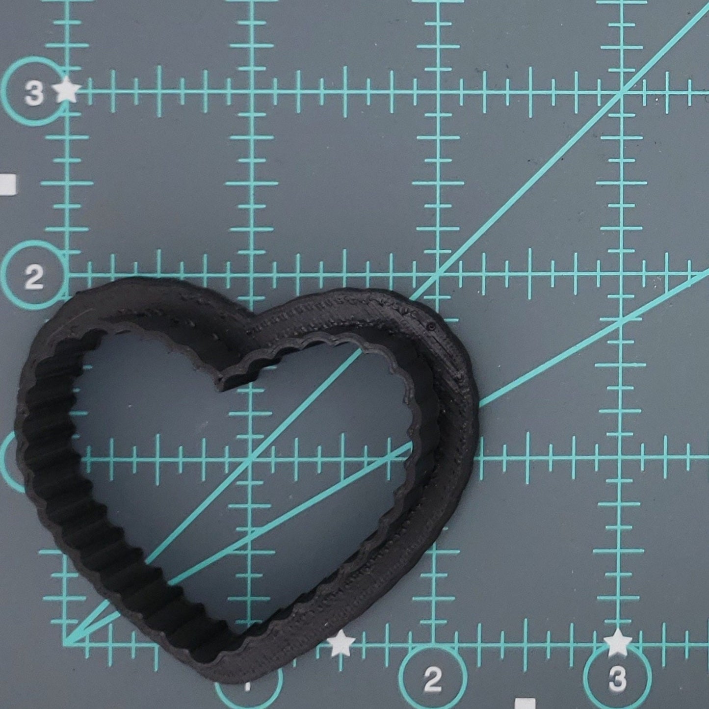 Valentine's Day Scalloped Heart Shaped Plastic Cookie Cutter - Polymer Clay Cutter - Fondant Cutter - Craft Cutters - 3d Printed Cutter