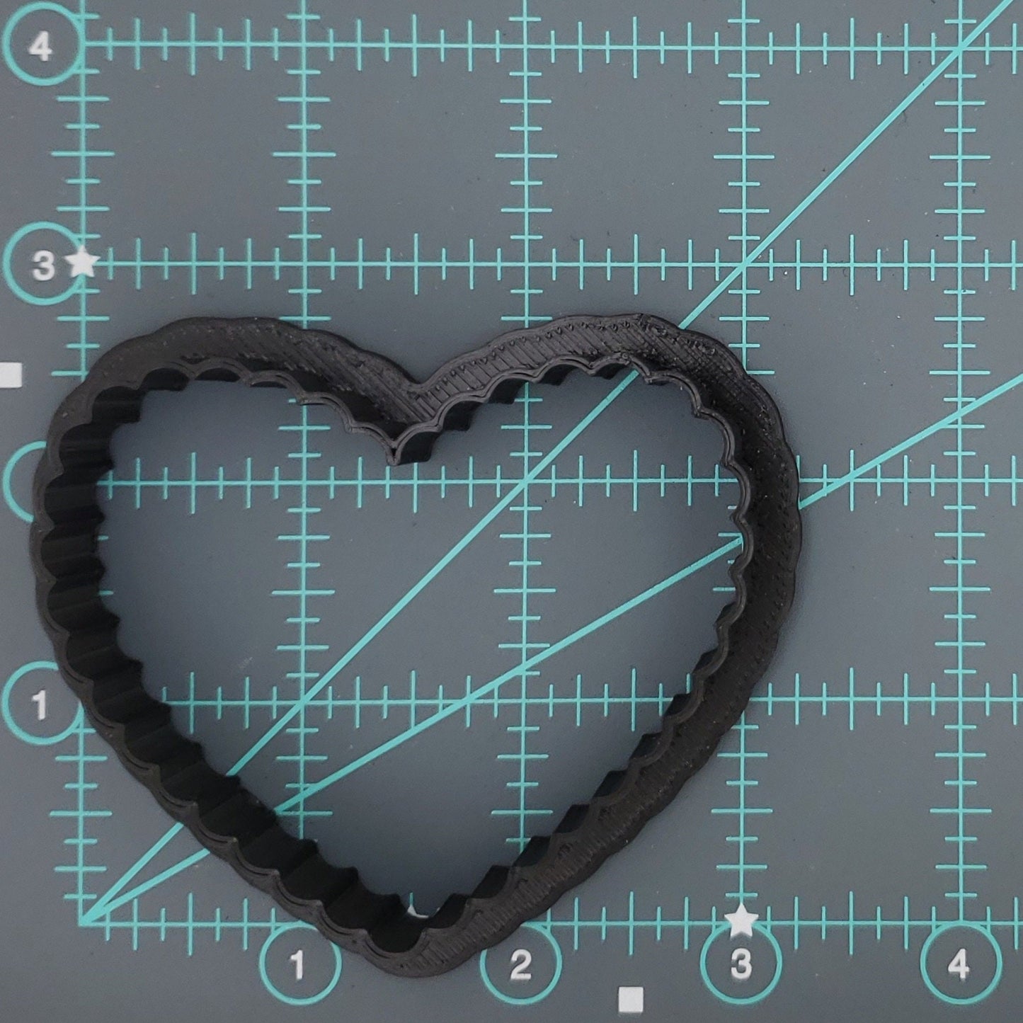 Valentine's Day Scalloped Heart Shaped Plastic Cookie Cutter - Polymer Clay Cutter - Fondant Cutter - Craft Cutters - 3d Printed Cutter