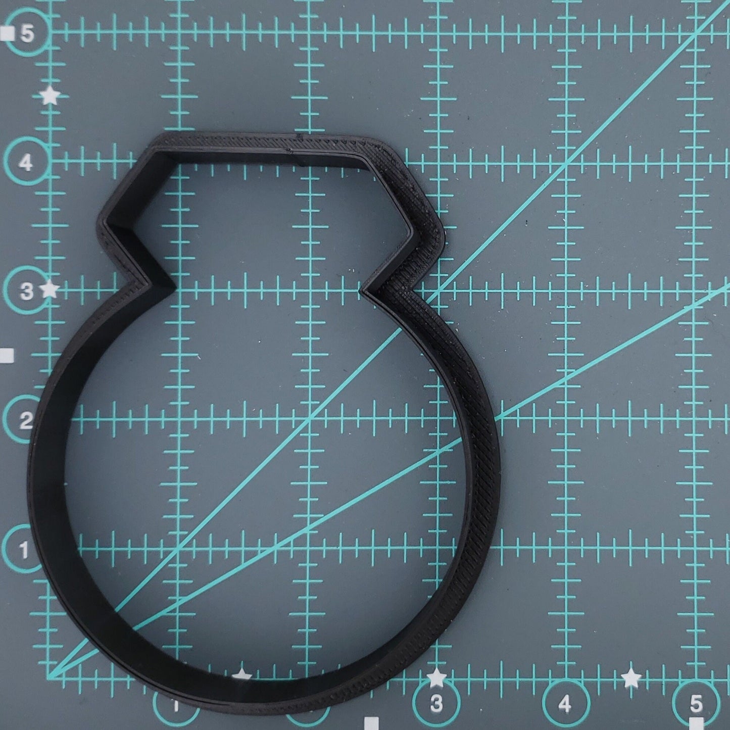 Diamond Ring Shaped Plastic Cookie Cutter - Polymer Clay Cutter - Fondant Cutter - Craft Cutters - 3d Printed Cookie Cutter
