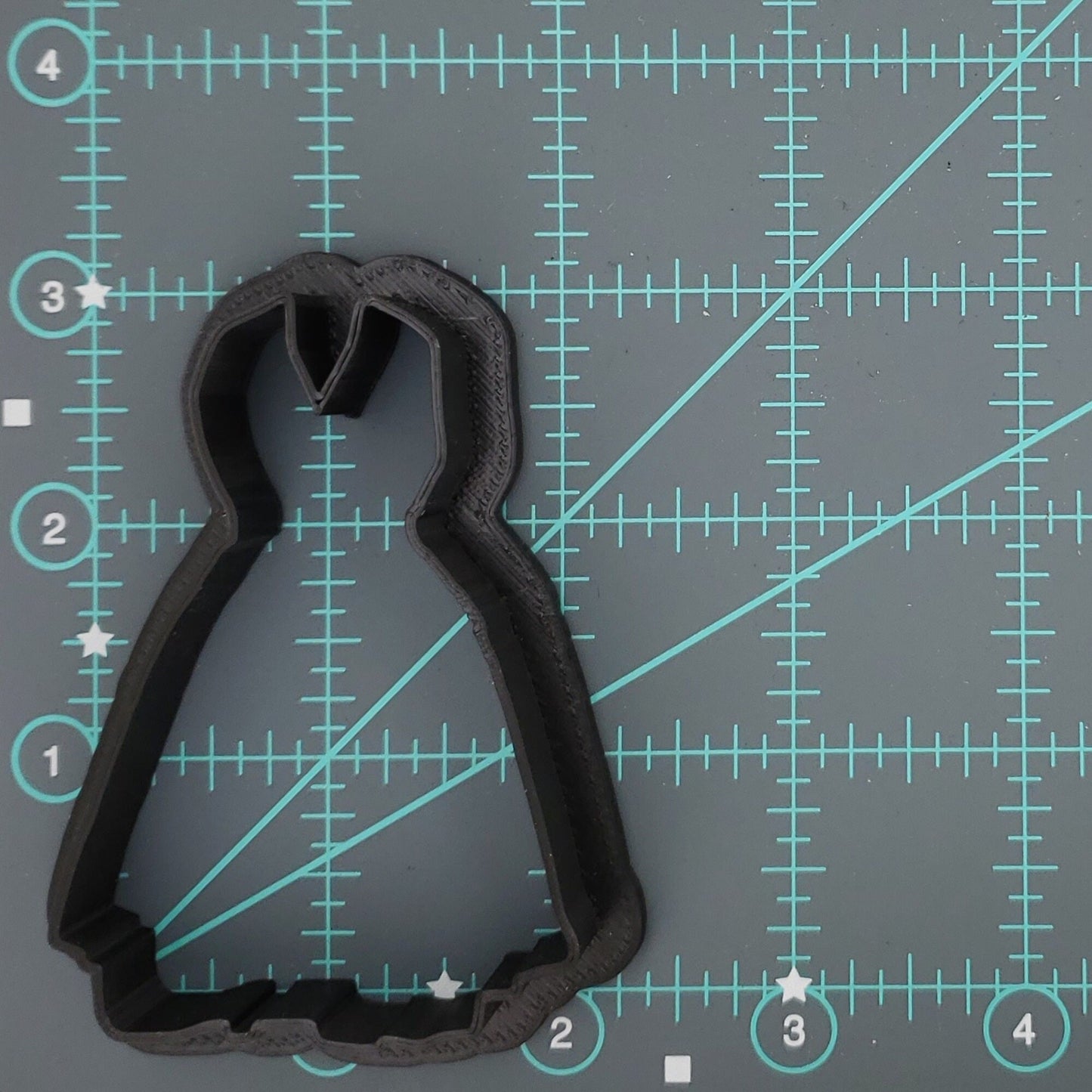Dress On Hanger Shaped Plastic Cookie Cutter - Polymer Clay Cutter - Fondant Cutter - Craft Cutters - 3d Printed cookie cutter