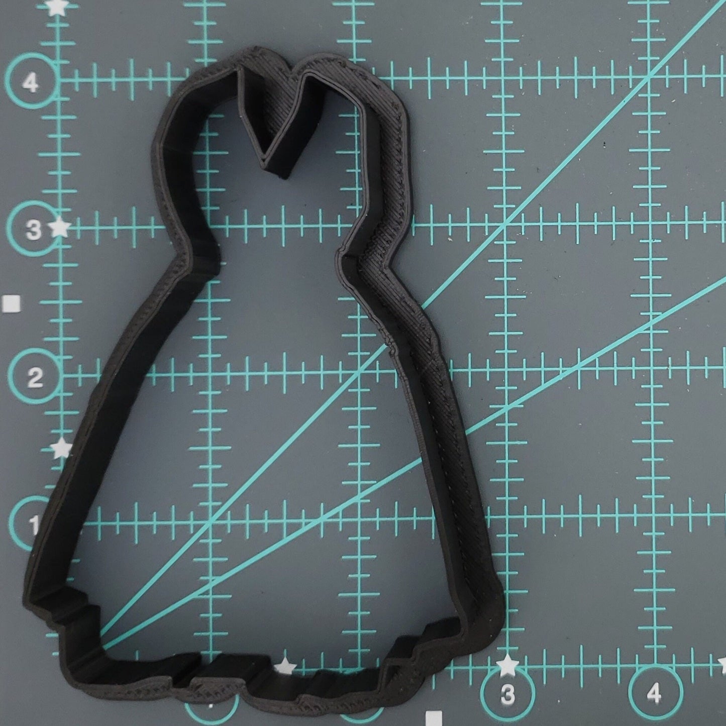 Dress On Hanger Shaped Plastic Cookie Cutter - Polymer Clay Cutter - Fondant Cutter - Craft Cutters - 3d Printed cookie cutter