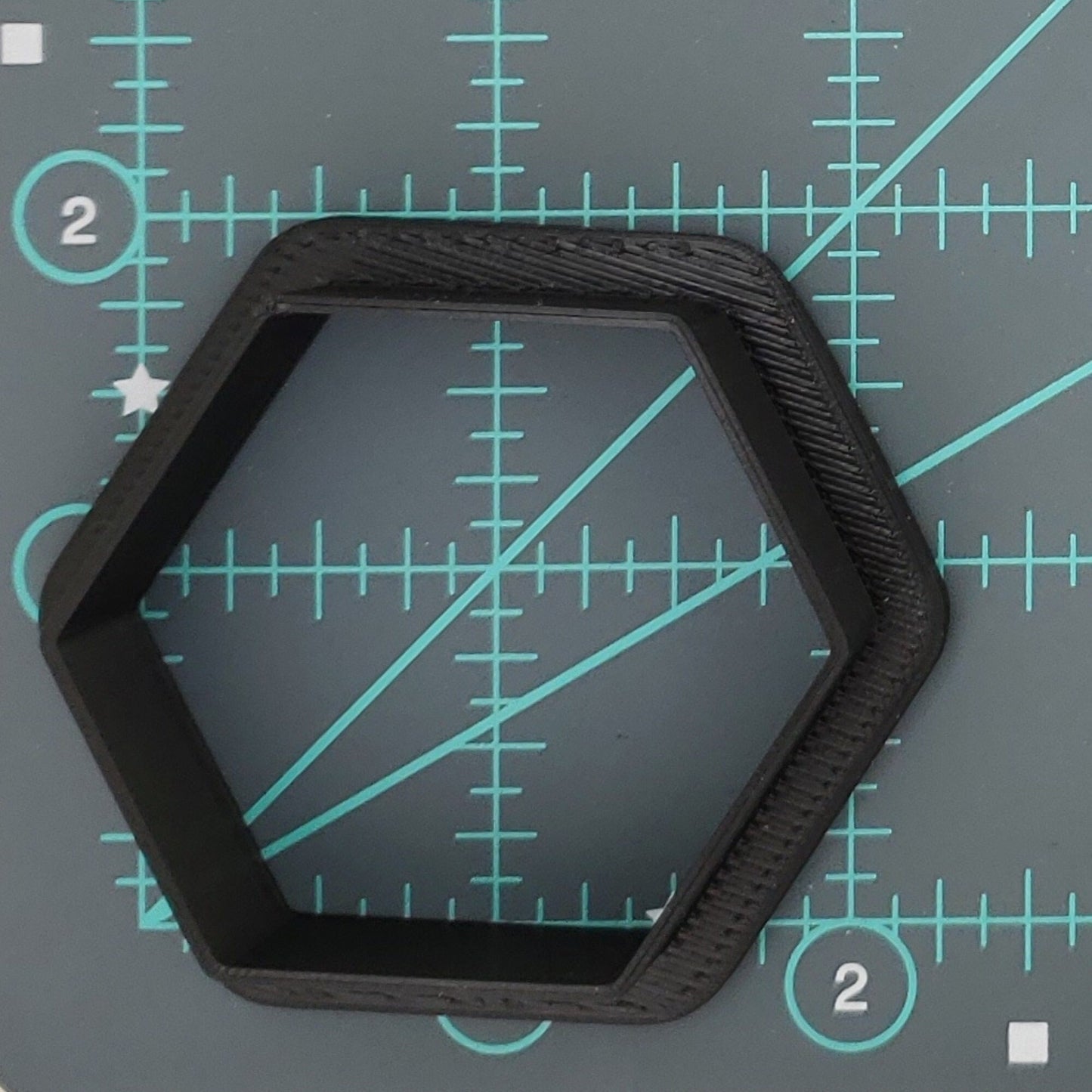 Hexagon Shaped Plastic Cookie Cutter - Polymer Clay Cutter - Fondant Cutter - Craft Cutters - 3d Printed Cookie Cutter
