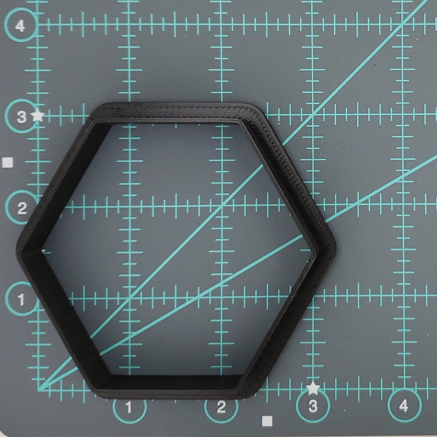 Hexagon Shaped Plastic Cookie Cutter - Polymer Clay Cutter - Fondant Cutter - Craft Cutters - 3d Printed Cookie Cutter
