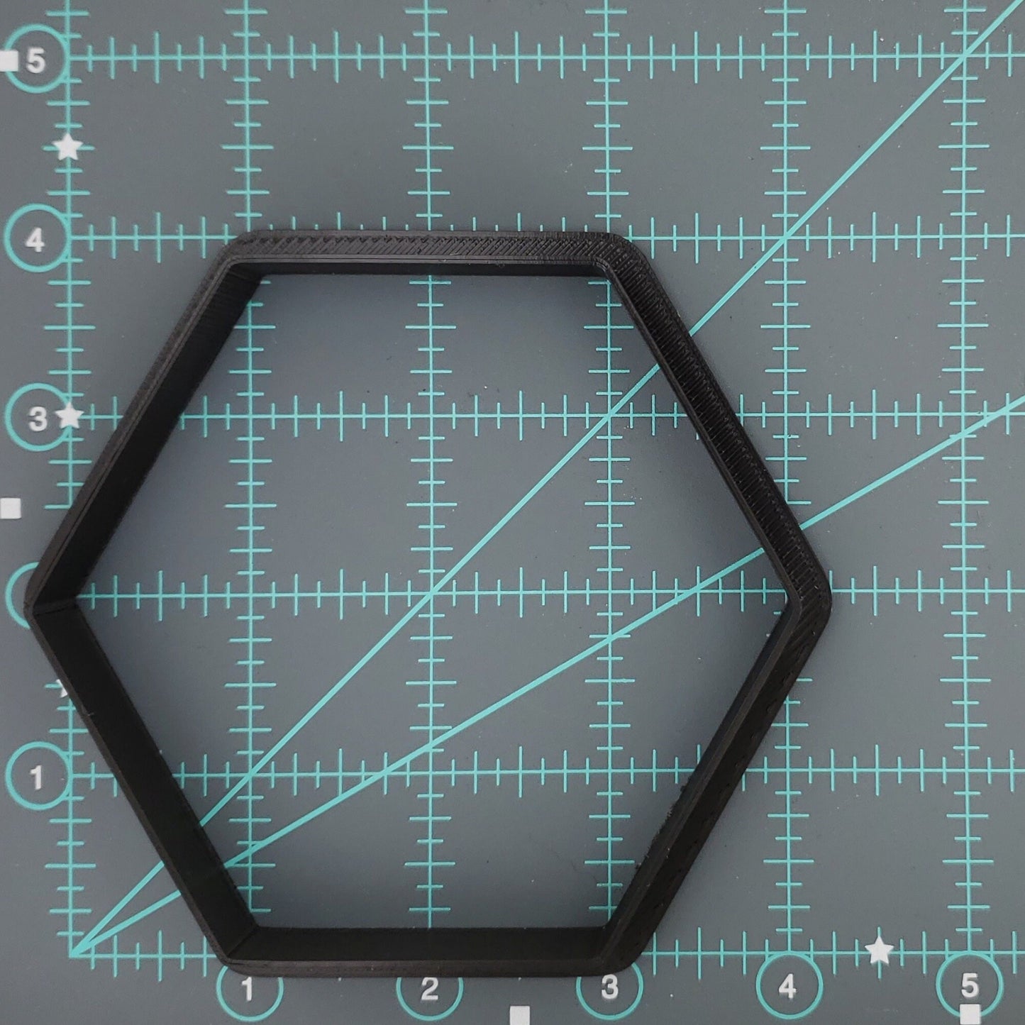Hexagon Shaped Plastic Cookie Cutter - Polymer Clay Cutter - Fondant Cutter - Craft Cutters - 3d Printed Cookie Cutter