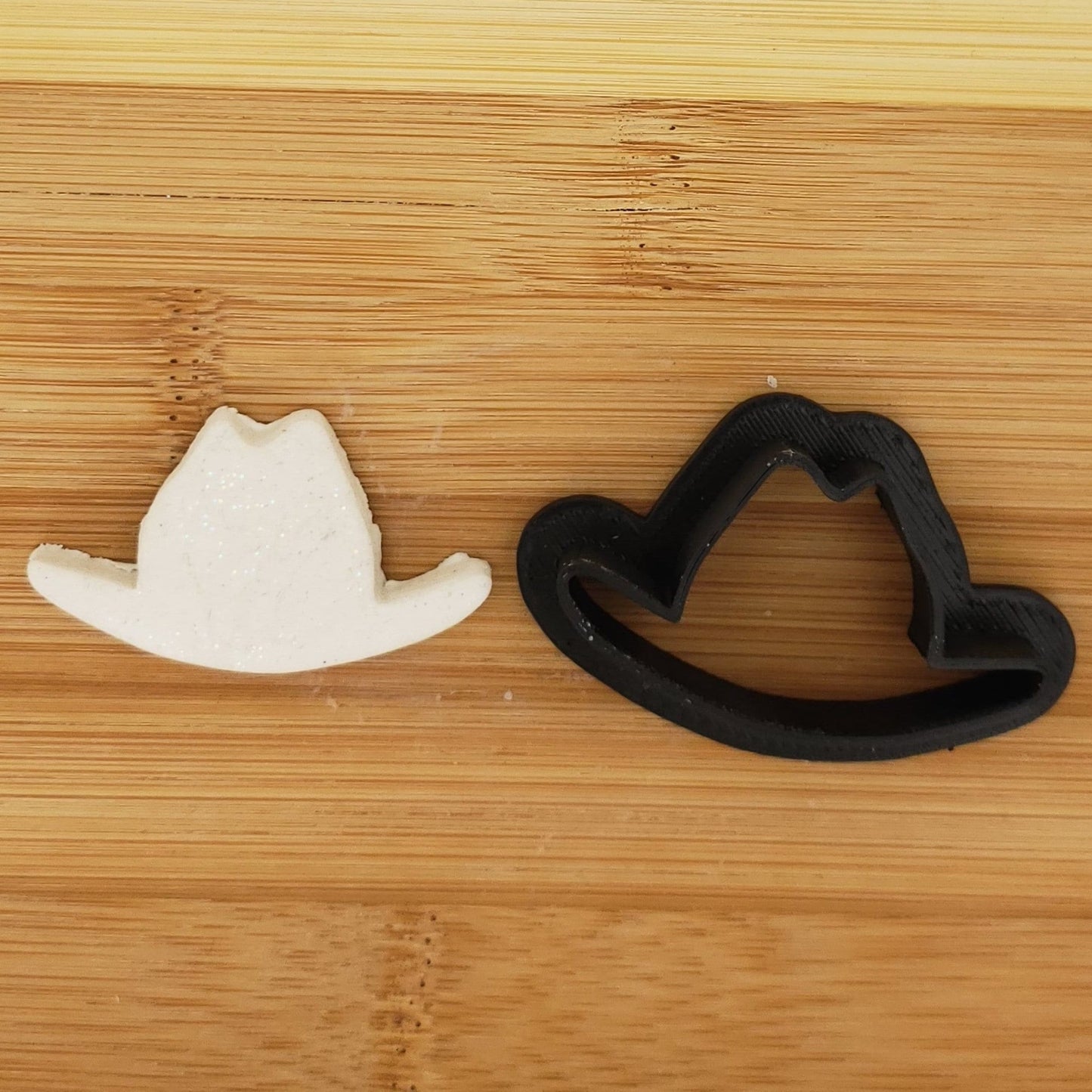 Cowboy Hat Shaped Plastic Cookie Cutter - Polymer Clay Cutter - Fondant Cutter - Craft Cutters - 3d Printed Cookie Cutter