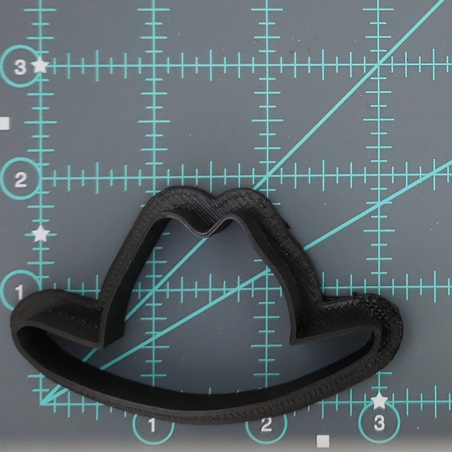 Cowboy Hat Shaped Plastic Cookie Cutter - Polymer Clay Cutter - Fondant Cutter - Craft Cutters - 3d Printed Cookie Cutter