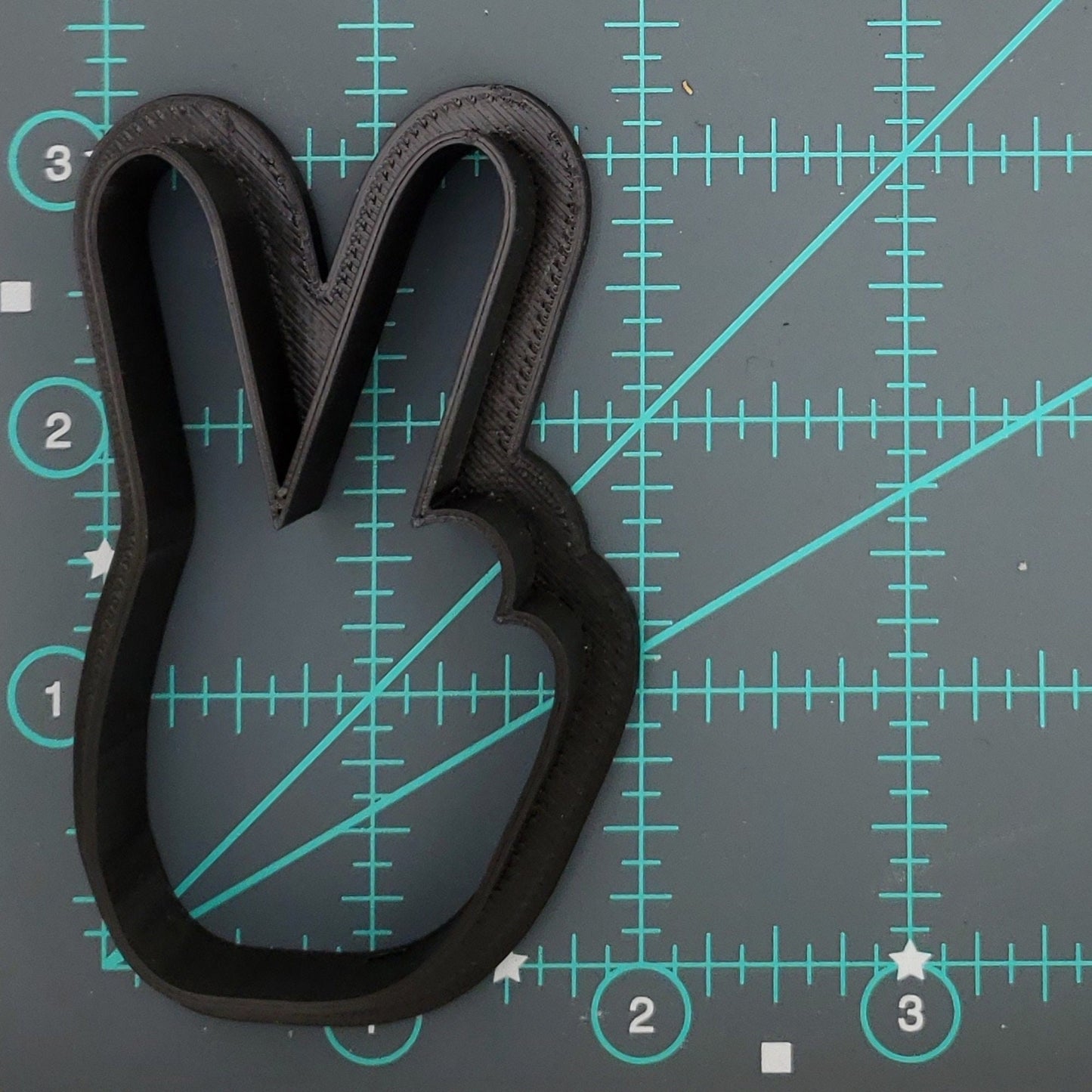 Peace Sign Shaped Plastic Cookie Cutter - Polymer Clay Cutter - Fondant Cutter - Craft Cutters - 3d Printed Cookie Cutter