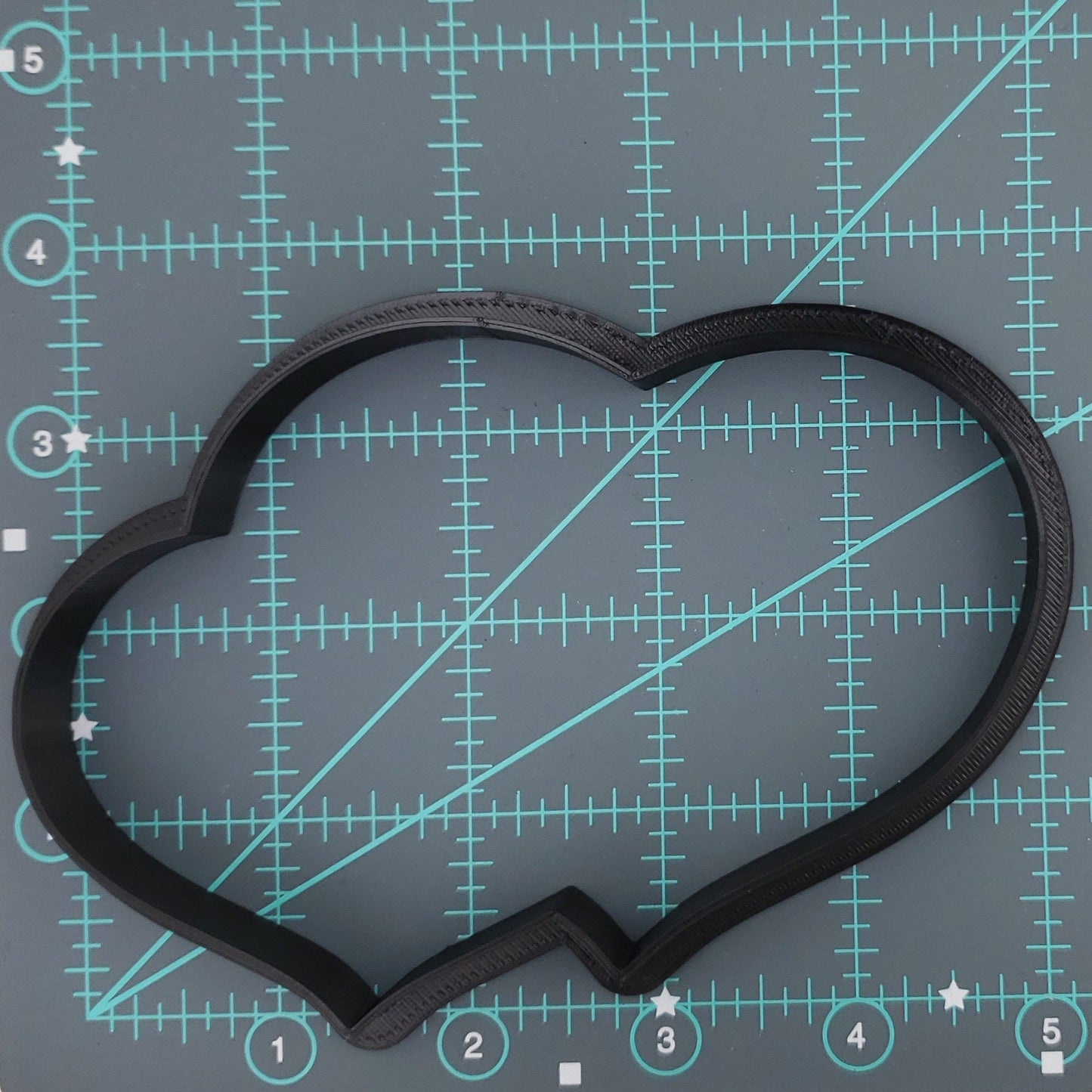 Valentine's Day Double Heart Shaped Plastic Cookie Cutter - Polymer Clay Cutter - Fondant Cutter - Craft Cutters - 3d Printed Cookie Cutter