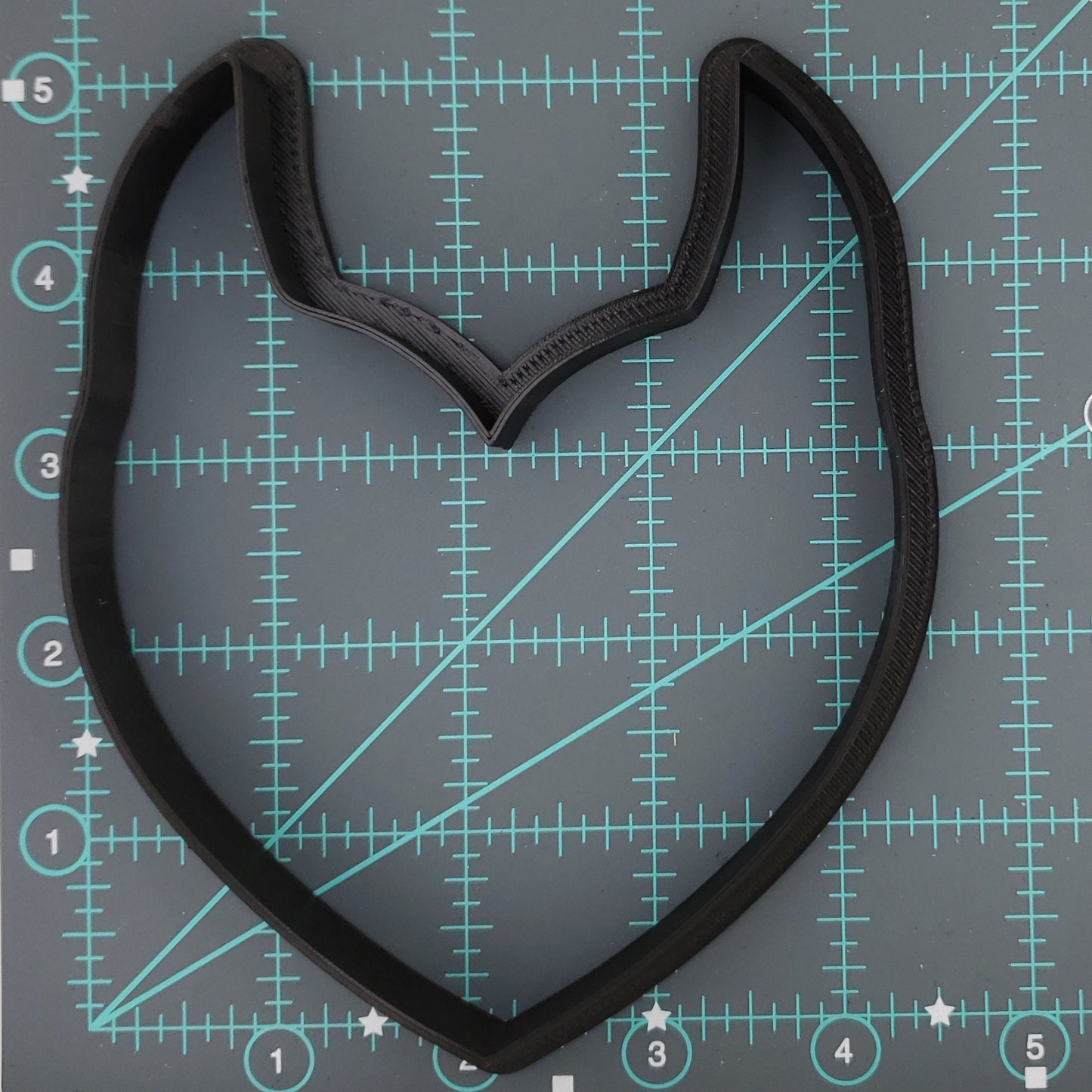 Valentine's Day Heart With Devil Horns Shaped Plastic Cookie Cutter - Polymer Clay Cutter - Fondant Cutter - Craft Cutters - 3d Printed