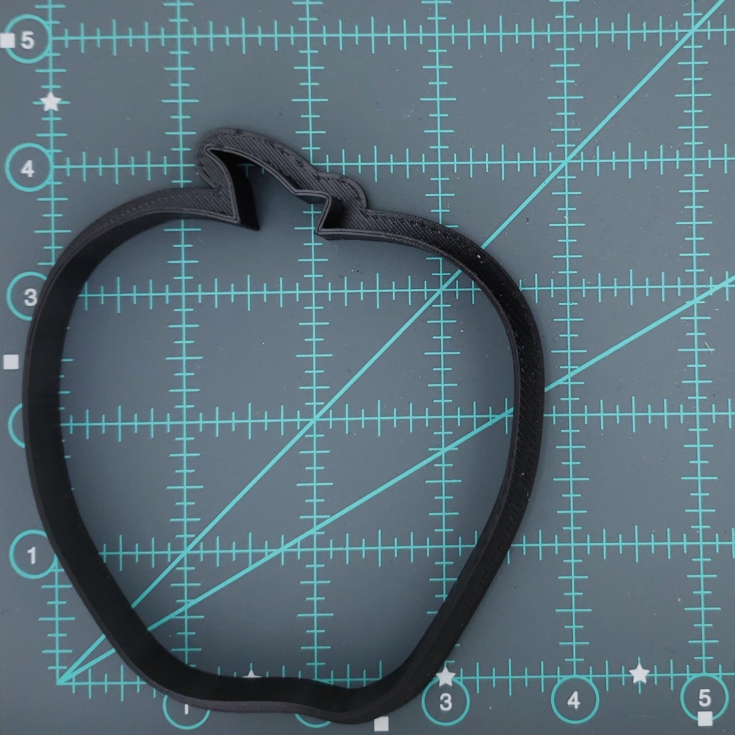 Apple Shaped Plastic Cookie Cutter - Polymer Clay Cutter - Fondant Cutter - Craft Cutters - 3d Printed Cookie Cutter