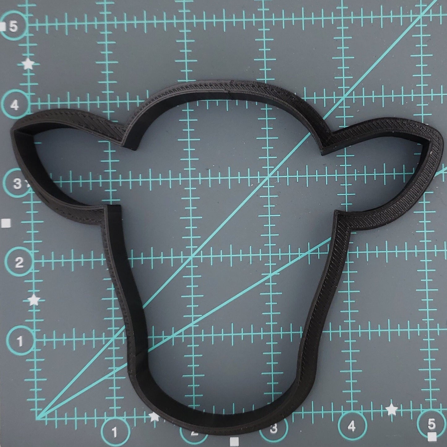 Cow Head Shaped Plastic Cookie Cutter - Polymer Clay Cutter - Fondant Cutter - Craft Cutters - 3d Printed Cookie Cutter