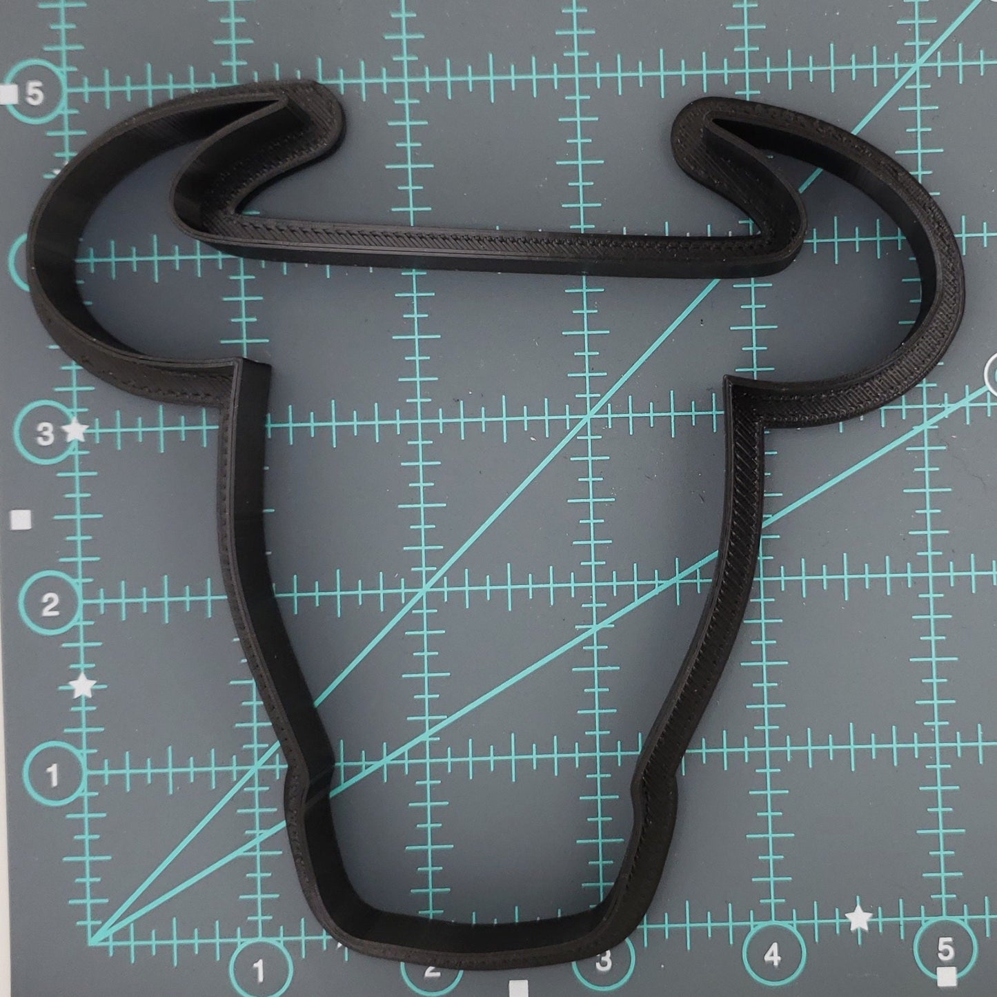Texas Longhorn Shaped Plastic Cookie Cutter - Polymer Clay Cutter - Fondant Cutter - Craft Cutters - 3d Printed Cookie Cutter