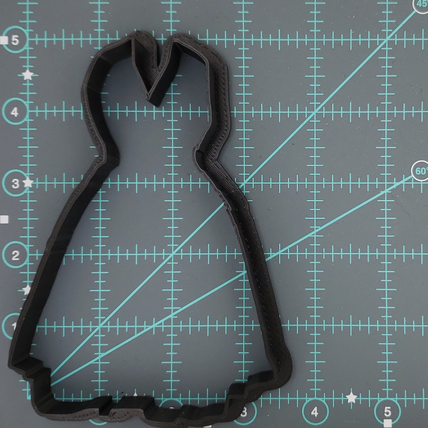 Dress On Hanger Shaped Plastic Cookie Cutter - Polymer Clay Cutter - Fondant Cutter - Craft Cutters - 3d Printed cookie cutter