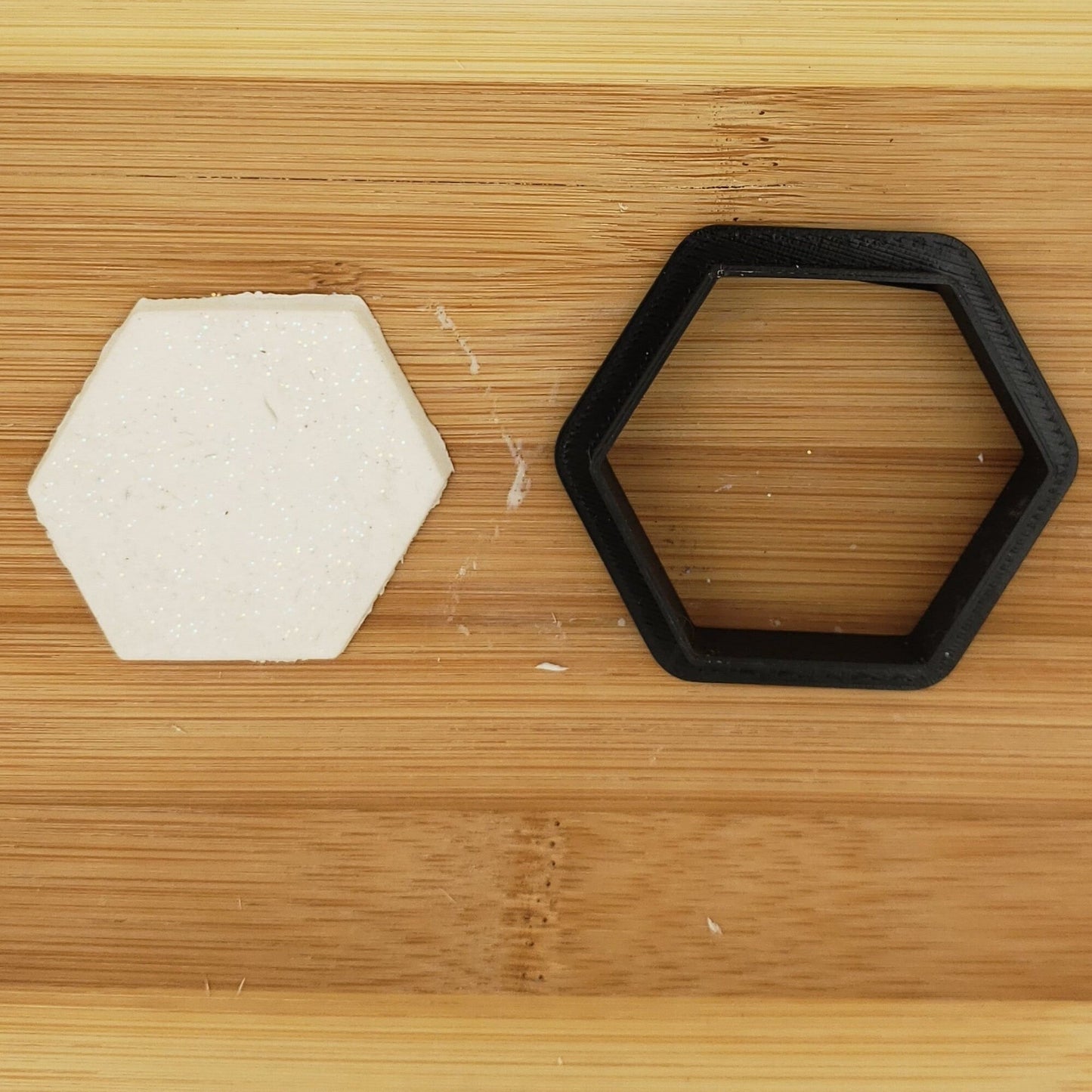 Hexagon Shaped Plastic Cookie Cutter - Polymer Clay Cutter - Fondant Cutter - Craft Cutters - 3d Printed Cookie Cutter