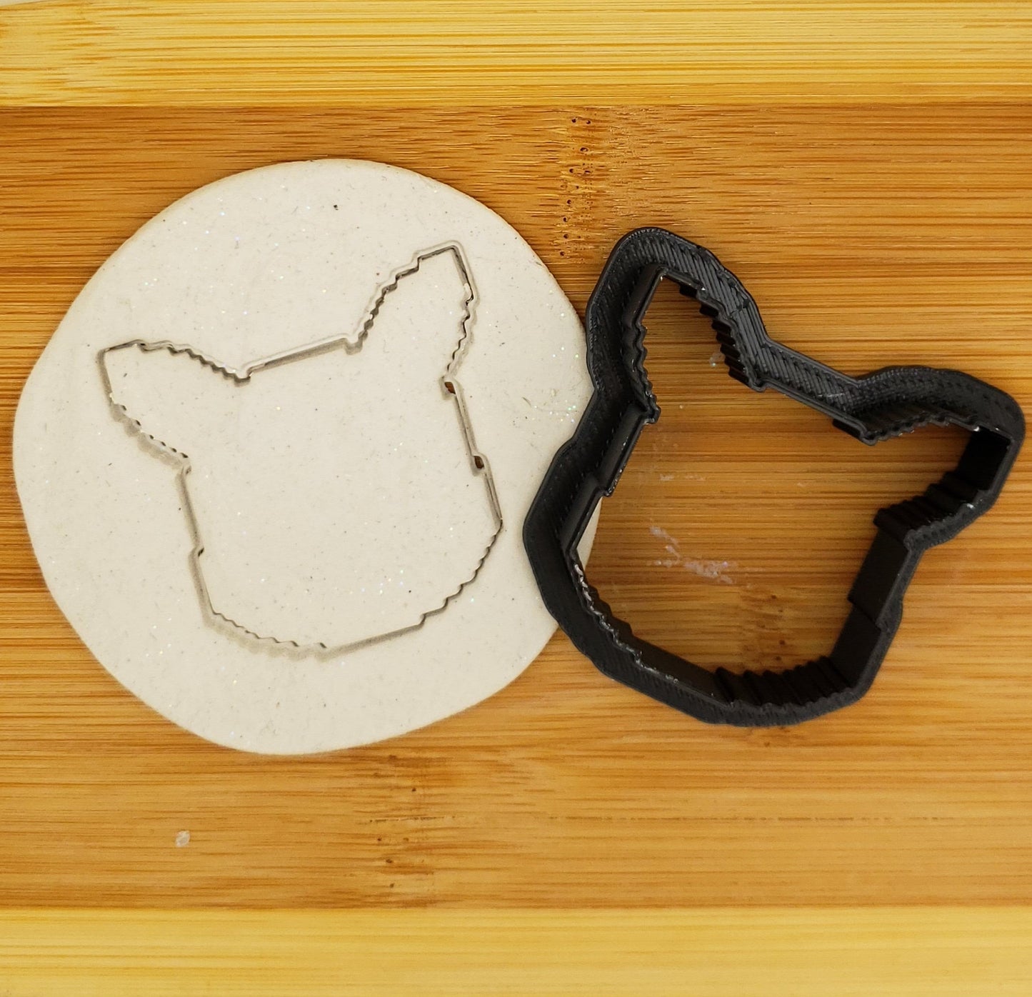 Pixel Pikachu Head Shaped Plastic Cookie Cutter - 8 Bit Cookie Cutter - Polymer Clay Cutter - Fondant Cutter - Craft Cutters - 3d Printed