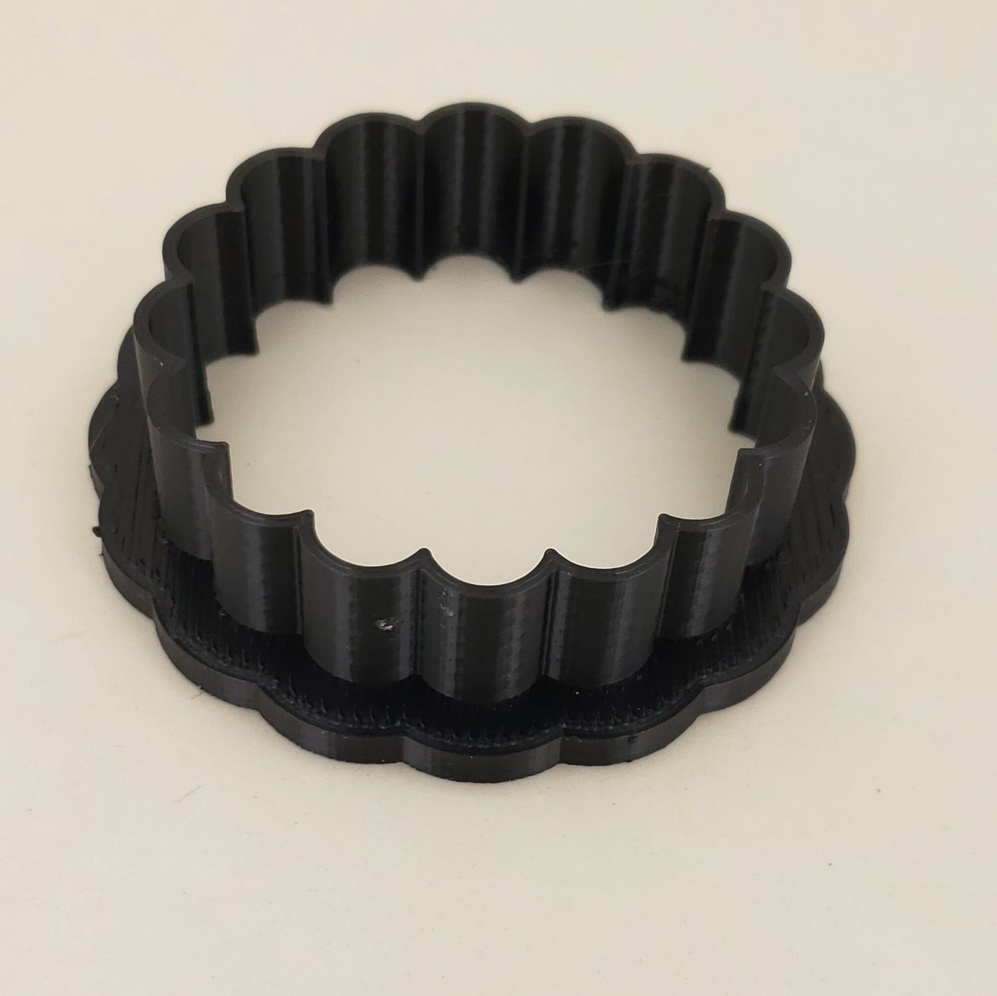 Scalloped Circle Shaped Plastic Cookie Cutter - Polymer Clay Cutter - Fondant Cutter - Craft Cutters - 3d Printed Cookie Cutter