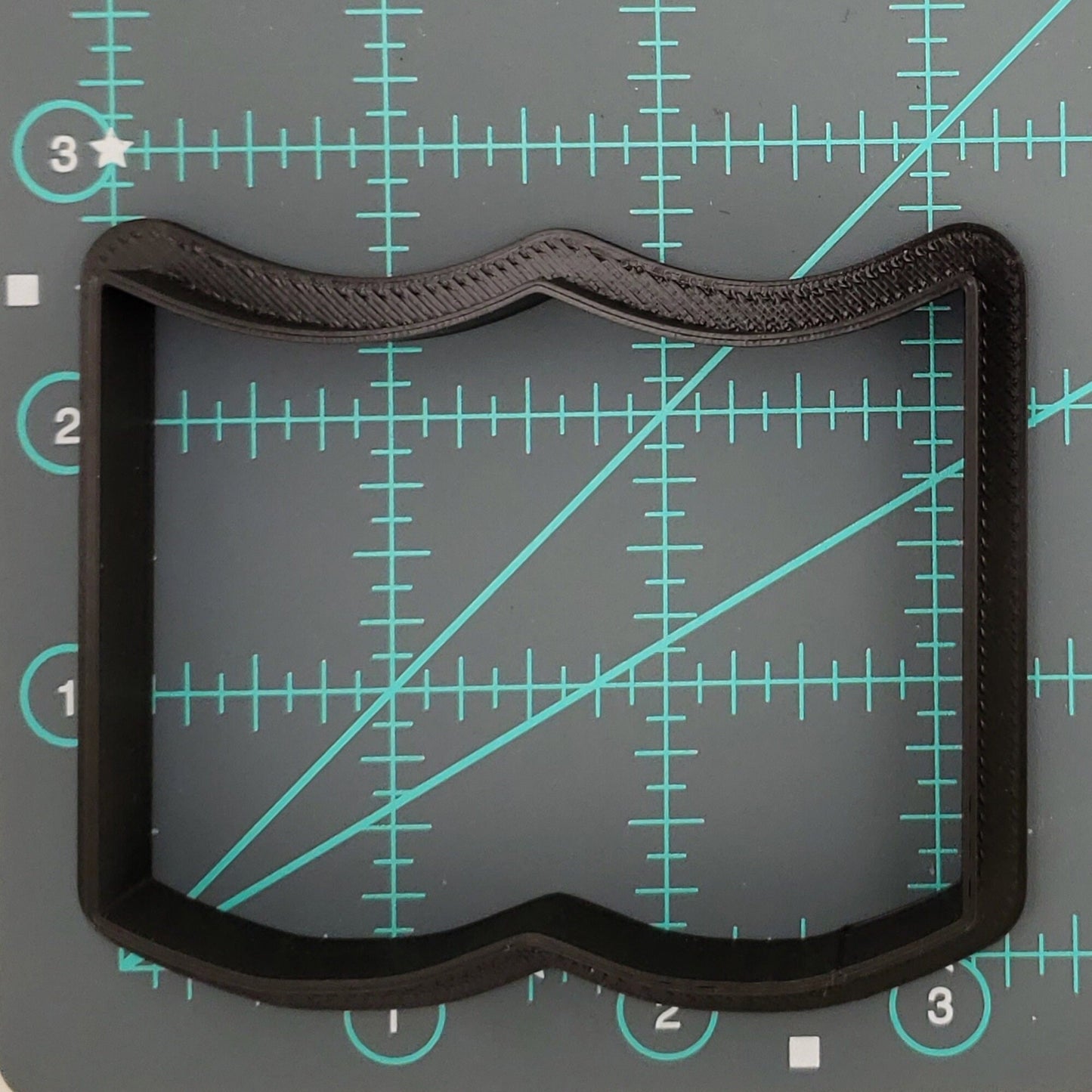 Open Book Shaped Plastic Cookie Cutter - Polymer Clay Cutter - Fondant Cutter - Craft Cutters - 3d Printed Cookie Cutter