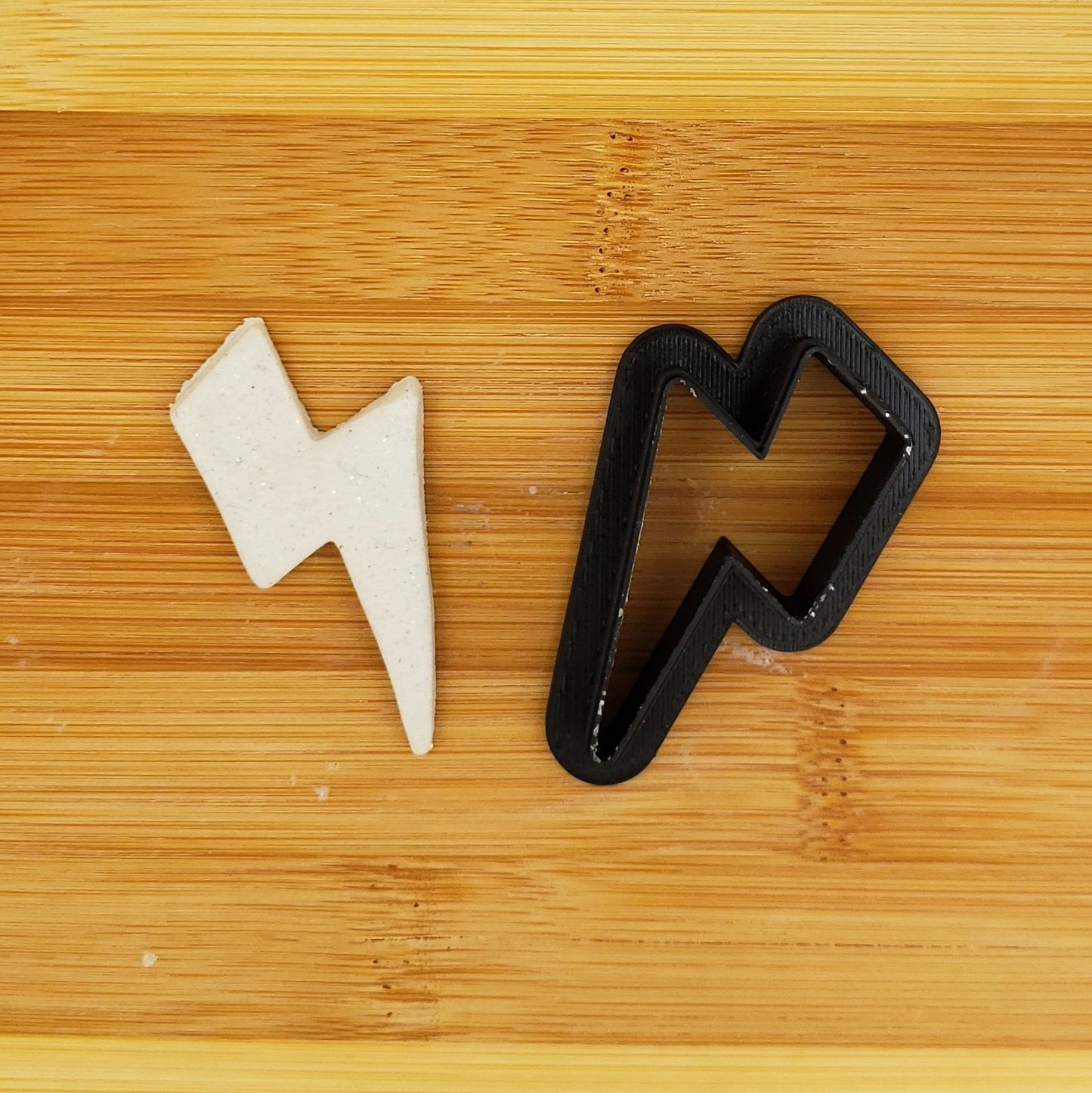 Lightning Bolt Shaped Plastic Cookie Cutter - Polymer Clay Cutter - Fondant Cutter - Craft Cutters - 3d Printed Cookie Cutter
