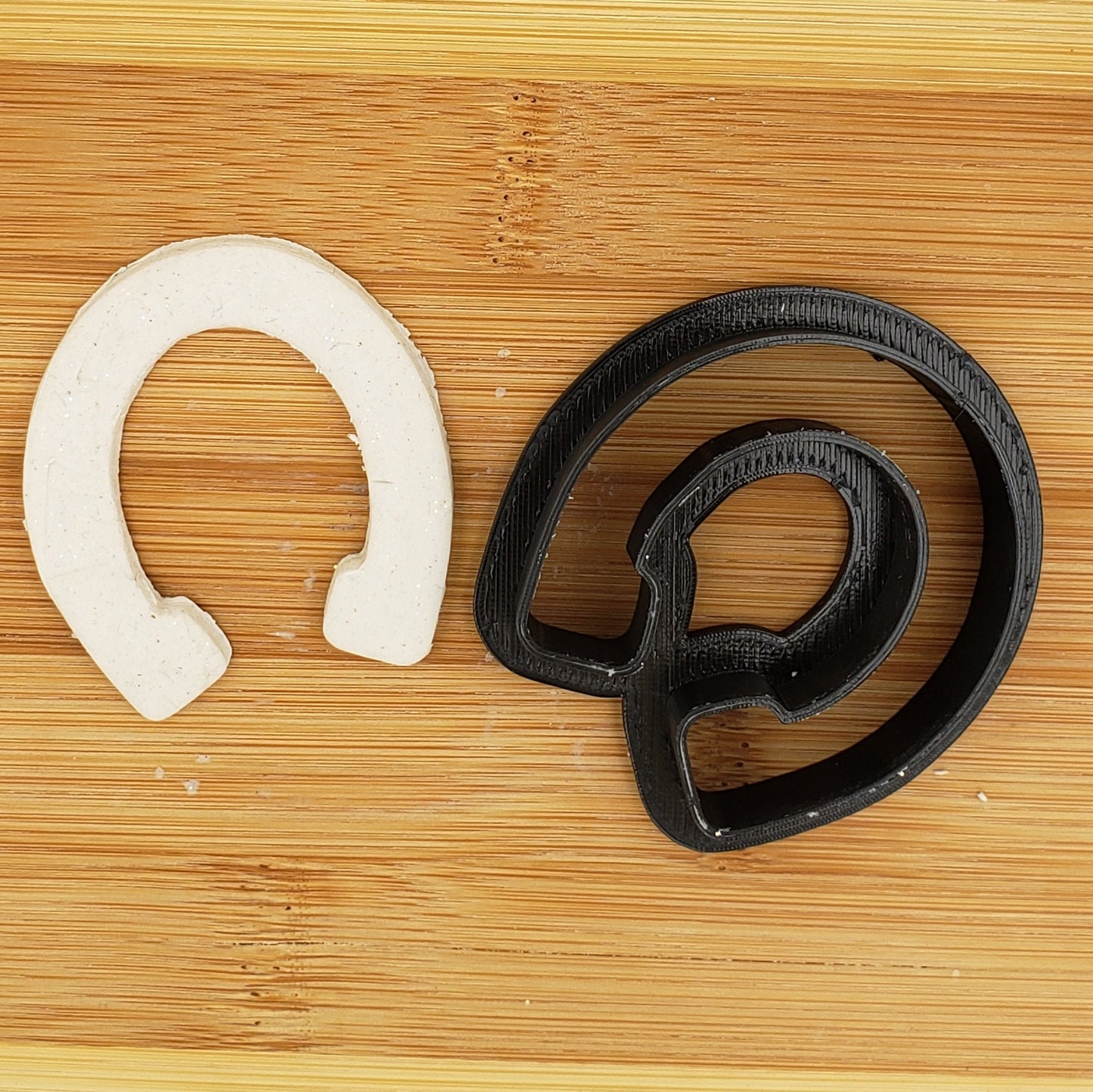 Horseshoe Shaped Plastic Cookie Cutter - Polymer Clay Cutter - Fondant Cutter - Craft Cutters - 3d Printed Cookie Cutter