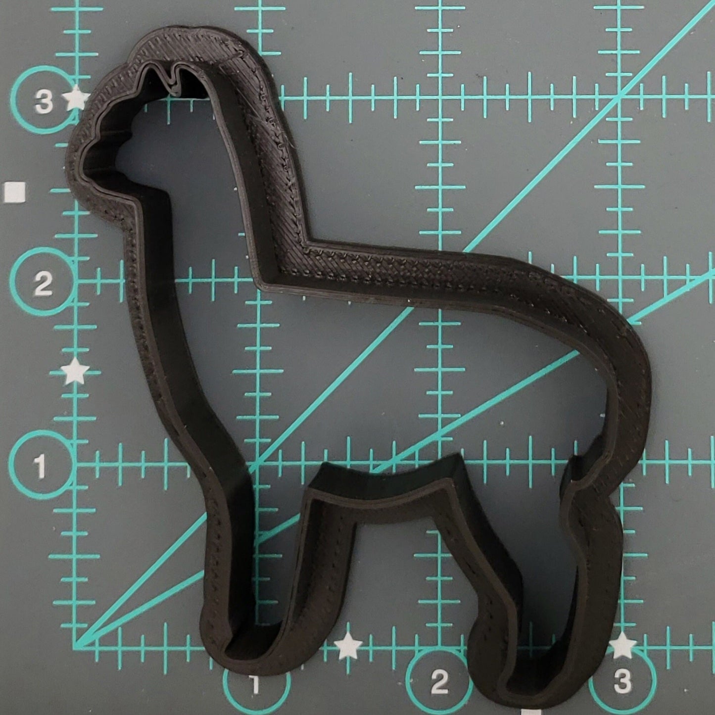 Llama Shaped Plastic Cookie Cutter - Polymer Clay Cutter - Fondant Cutter - Craft Cutters - 3d Printed Cookie Cutter