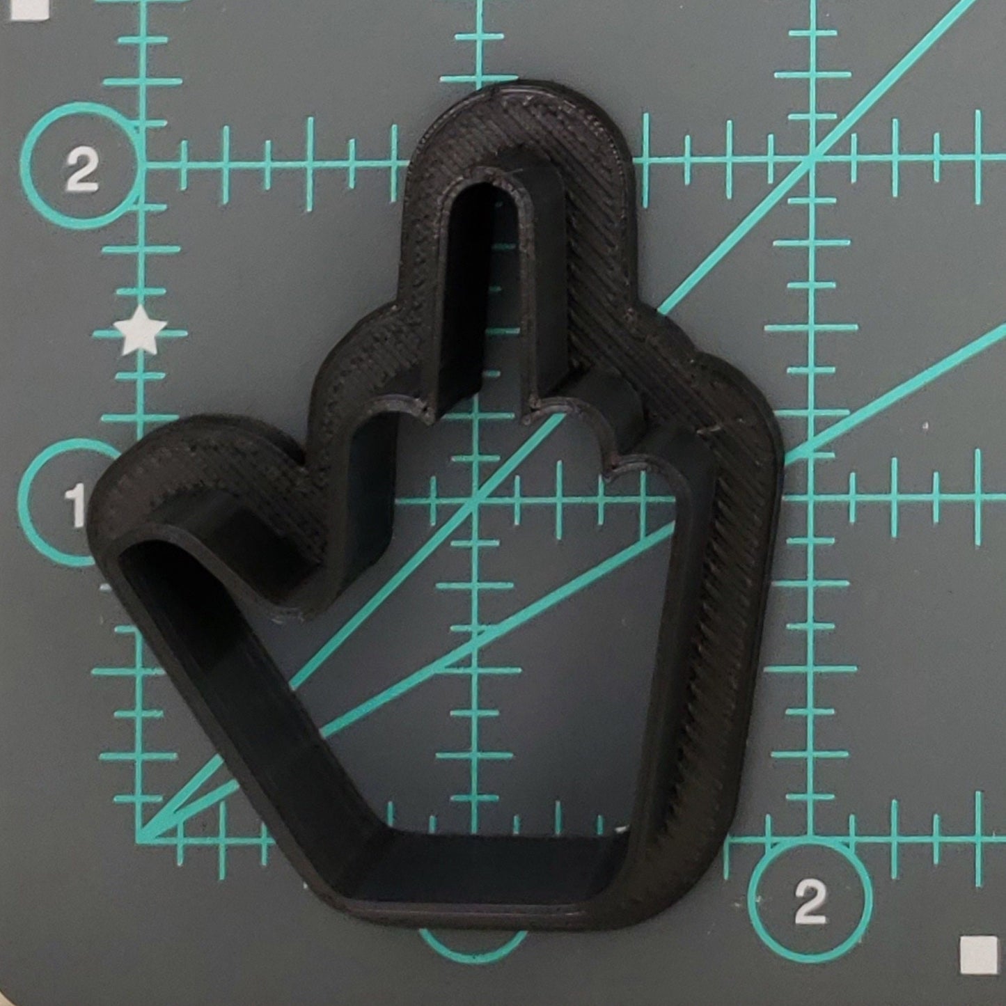 Middle Finger Shaped Plastic Cookie Cutter - Adult Cookie Cutter - Polymer Clay Cutter - Craft Cutters - 3d Printed Cookie Cutter- Fondant