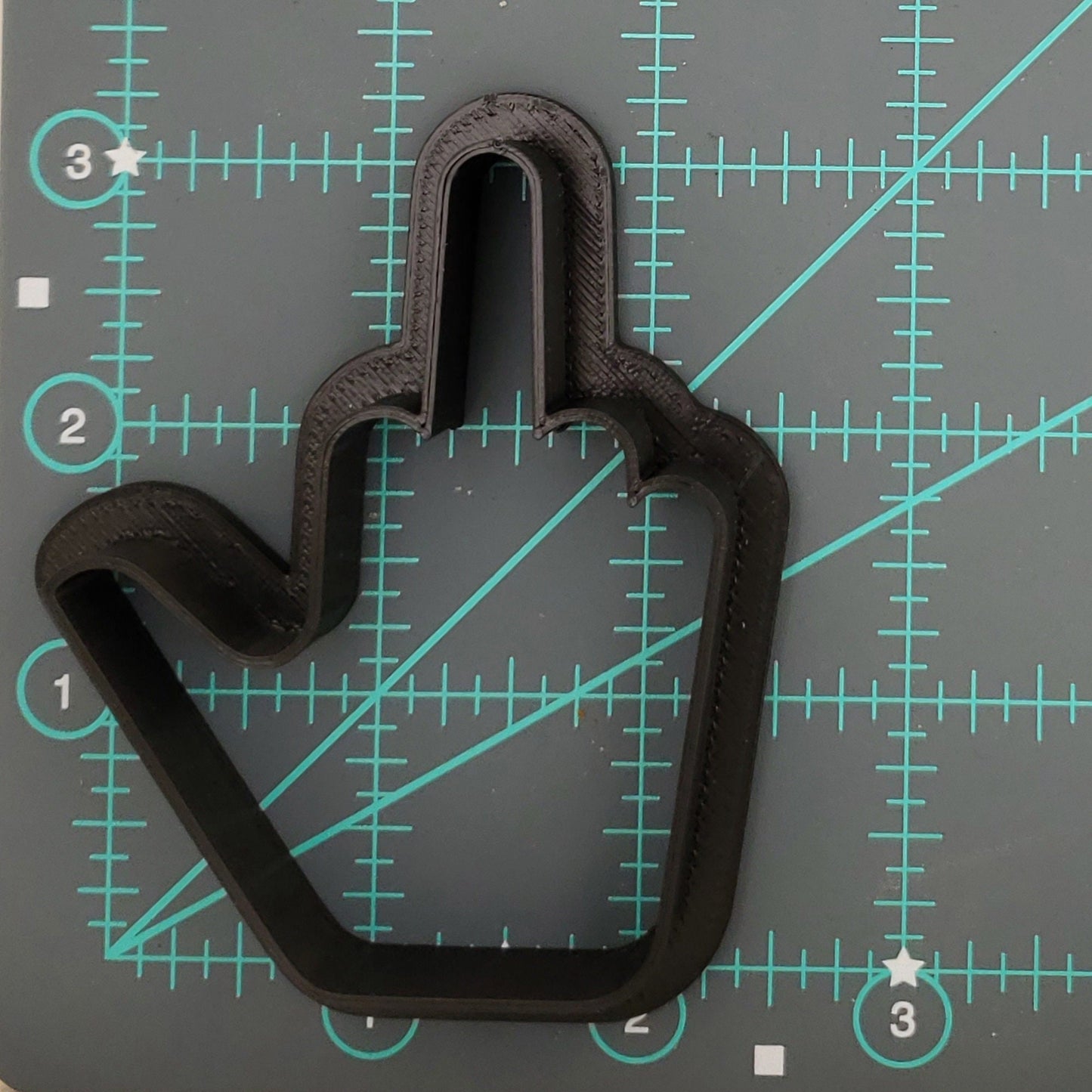 Middle Finger Shaped Plastic Cookie Cutter - Adult Cookie Cutter - Polymer Clay Cutter - Craft Cutters - 3d Printed Cookie Cutter- Fondant
