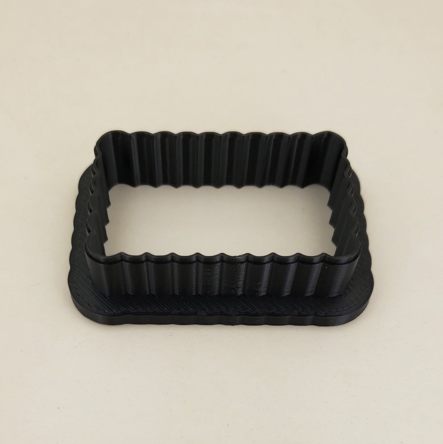 Scalloped Rectangle Shaped Plastic Cookie Cutter - Shapes Cutter - Polymer Clay Cutter - Fondant Cutter - Craft Cutters - 3d Printed Cutter