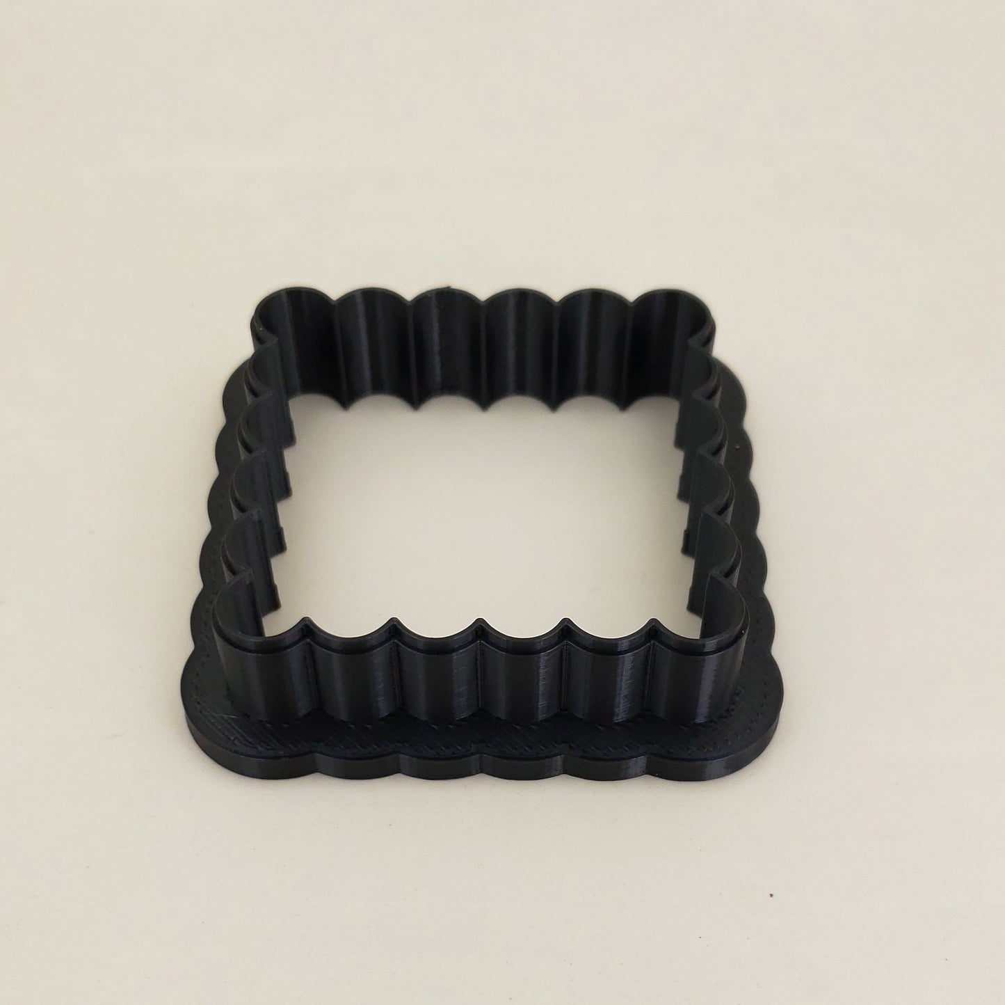 Scalloped Square Shaped Plastic Cookie Cutter - Shapes Cookie Cutter - Polymer Clay Cutter - Fondant Cutter - Craft Cutters - 3d Printed