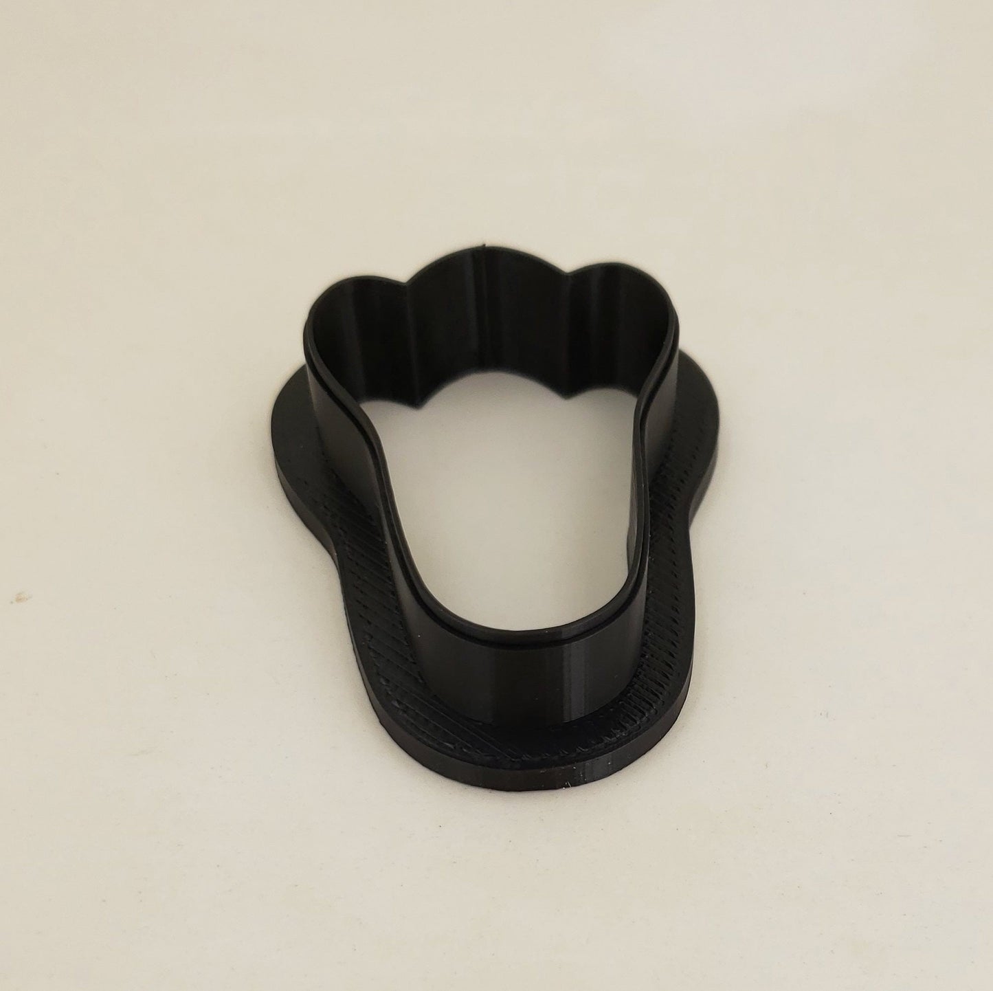 Bunny or Rabbit Foot Shaped Plastic Cookie Cutter - Polymer Clay Cutter - Fondant Cutter - Craft Cutters - 3d Printed Cookie Cutter