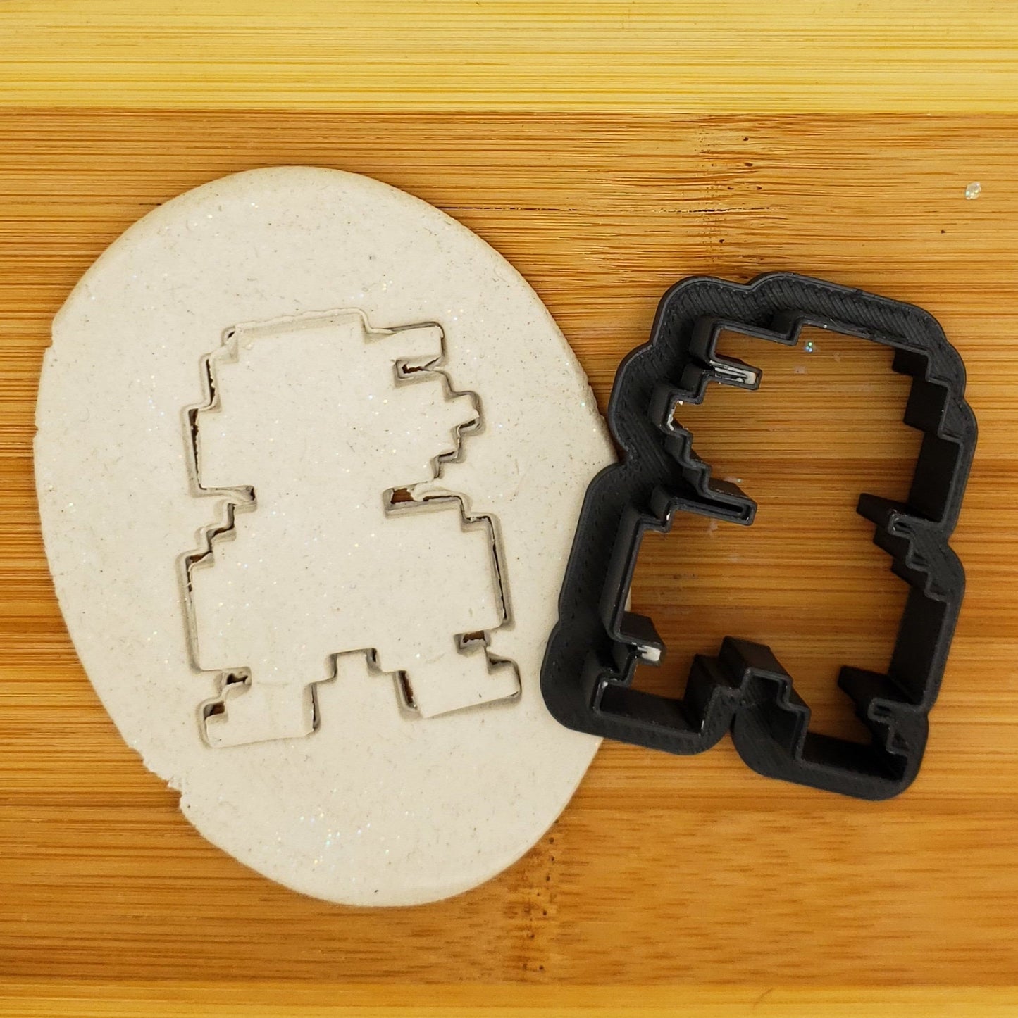 Pixel Mario Shaped Plastic Cookie Cutter - 8-Bit Game Cookie Cutter - Polymer Clay Cutter - Craft Cutters - Fondant Cutter - 3d Printed