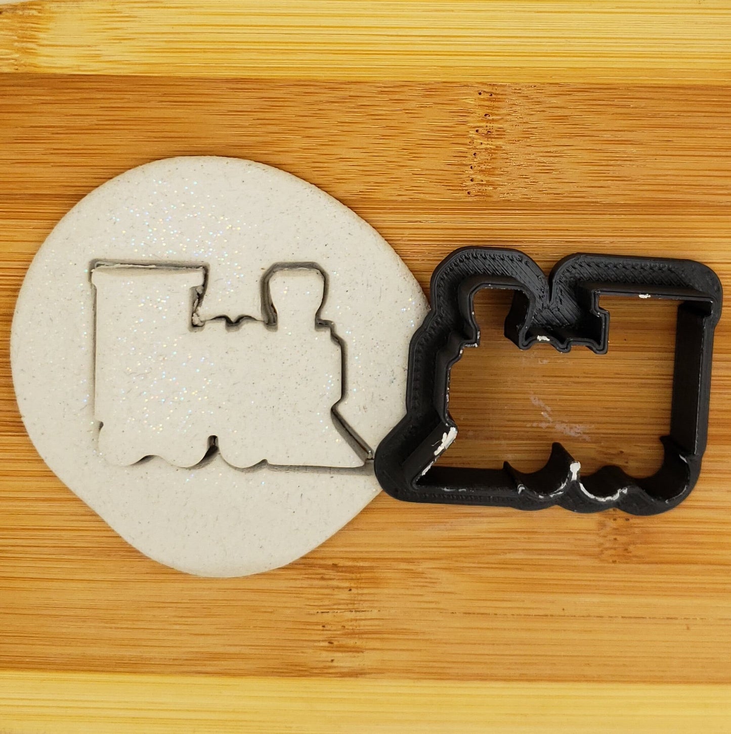 Train Shaped Plastic Cookie Cutter - Polymer Clay Cutter - Fondant Cutter - Craft Cutters - 3d Printed Cookie Cutter