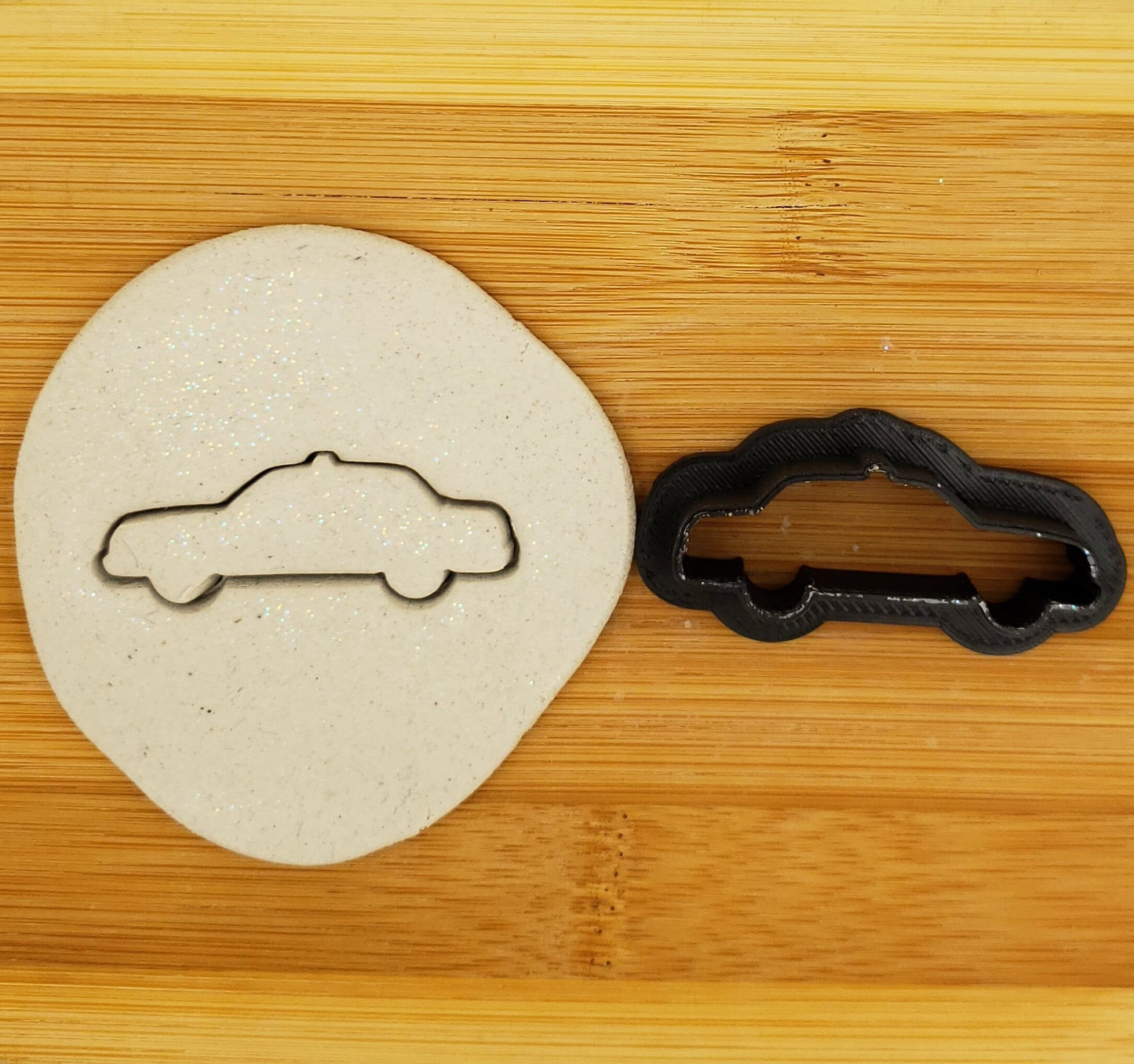 Police Car Shaped Plastic Cookie Cutter - Polymer Clay Cutter - Fondant Cutter - Craft Cutters - 3d Printed Cookie Cutter