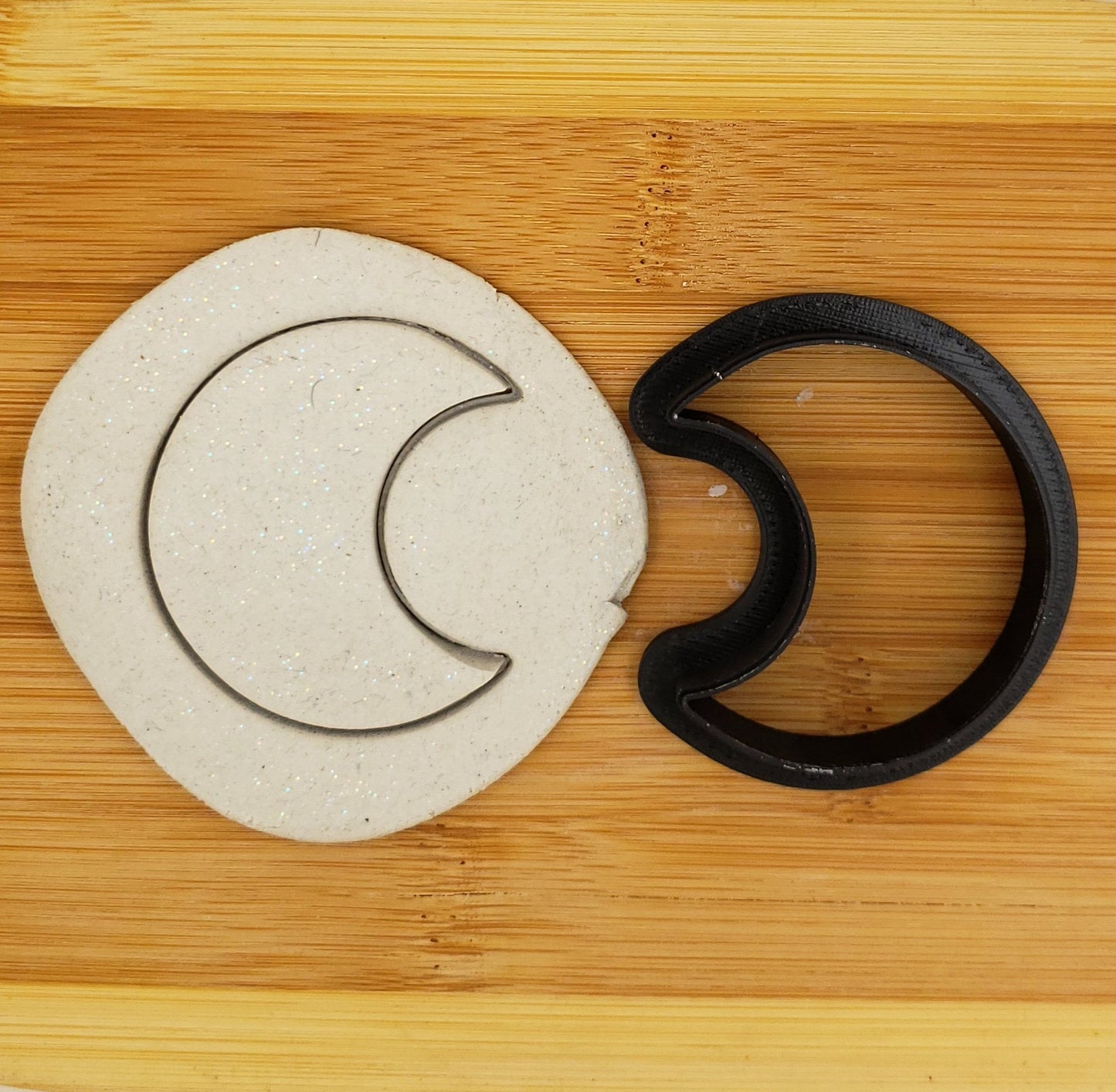 Moon Shaped Plastic Cookie Cutter - Polymer Clay Cutter - Fondant Cutter - Craft Cutters - 3d Printed Cookie Cutter