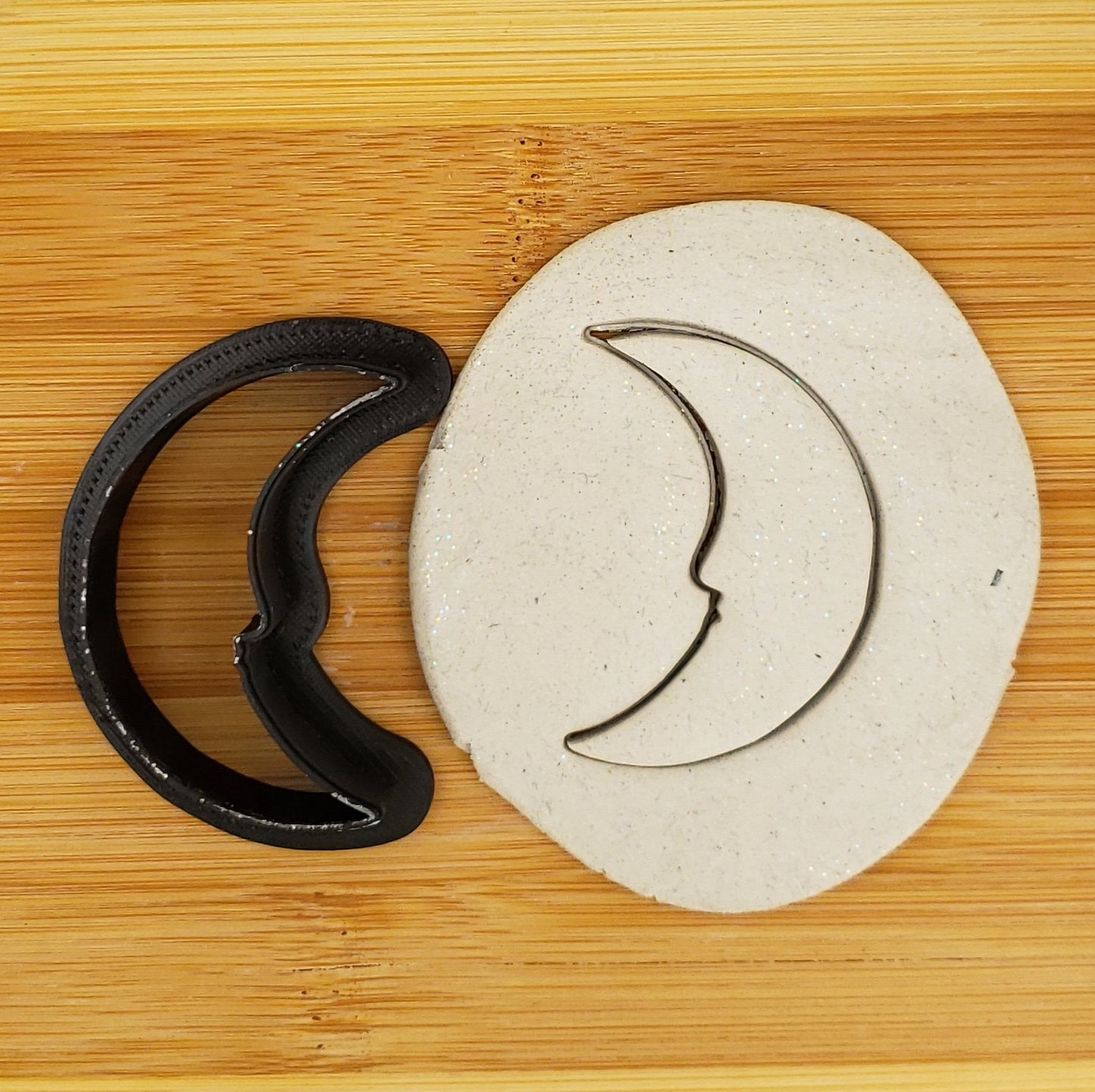 Man in the Moon Shaped Plastic Cookie Cutter - Moon Face Cutter - Clay Cutter - Fondant Cutter - Craft Cutters - 3d Printed Cookie Cutter