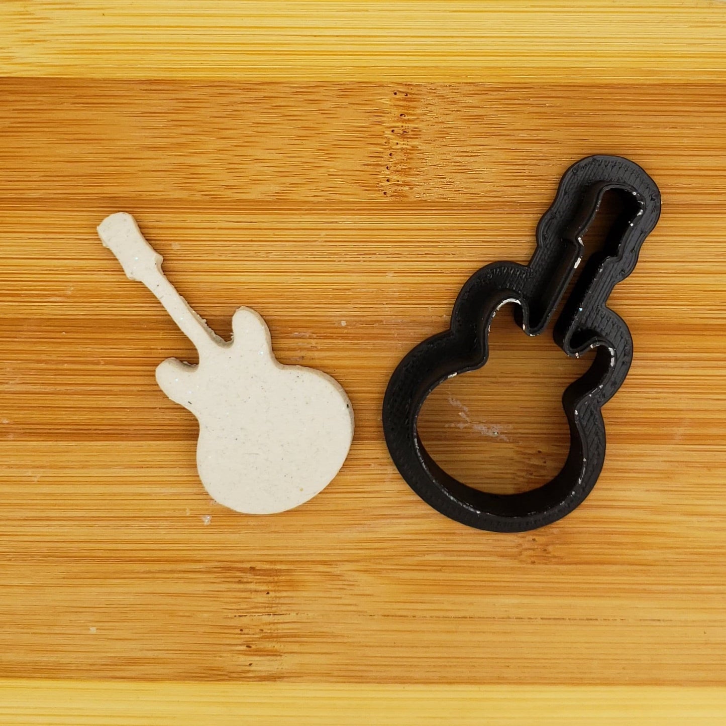 Guitar Shaped Plastic Cookie Cutter - Polymer Clay Cutter - Fondant Cutter - Craft Cutters - 3d Printed Cookie Cutter