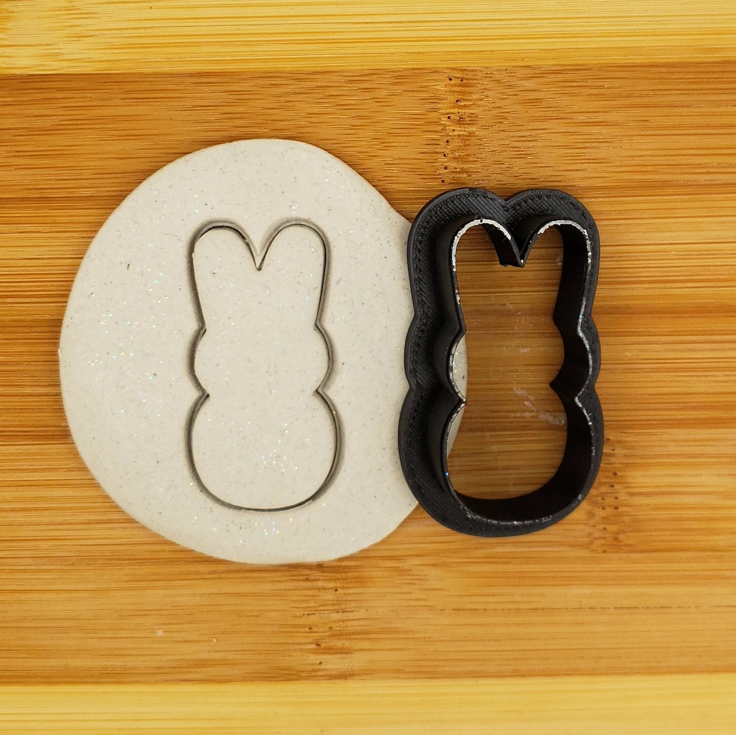 Marshmallow Peep Bunny Shaped Cookie Cutter - Polymer Clay Cutter - Fondant Cutter - Craft Cutters - 3d Printed Cookie Cutter