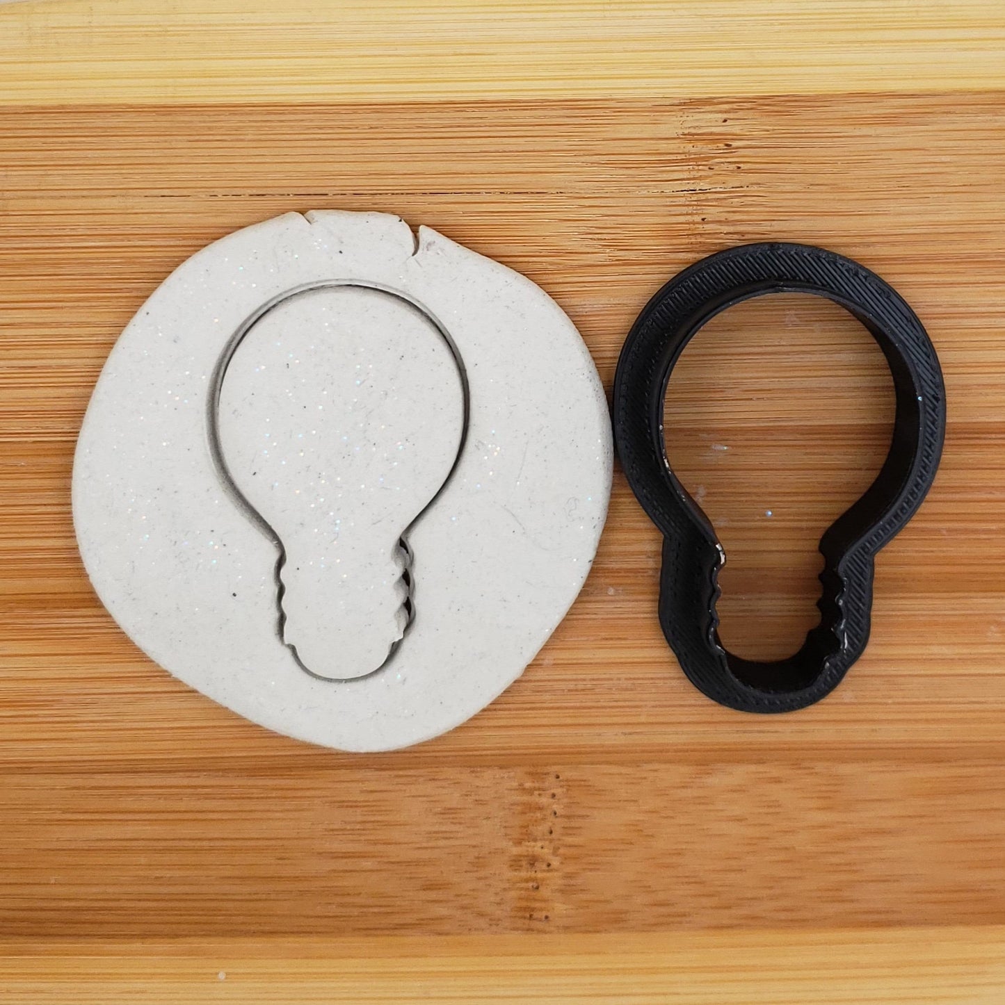 Light Bulb Shaped Plastic Cookie Cutter - Polymer Clay Cutter - Fondant Cutter - Craft Cutters - 3d Printed Cookie Cutter