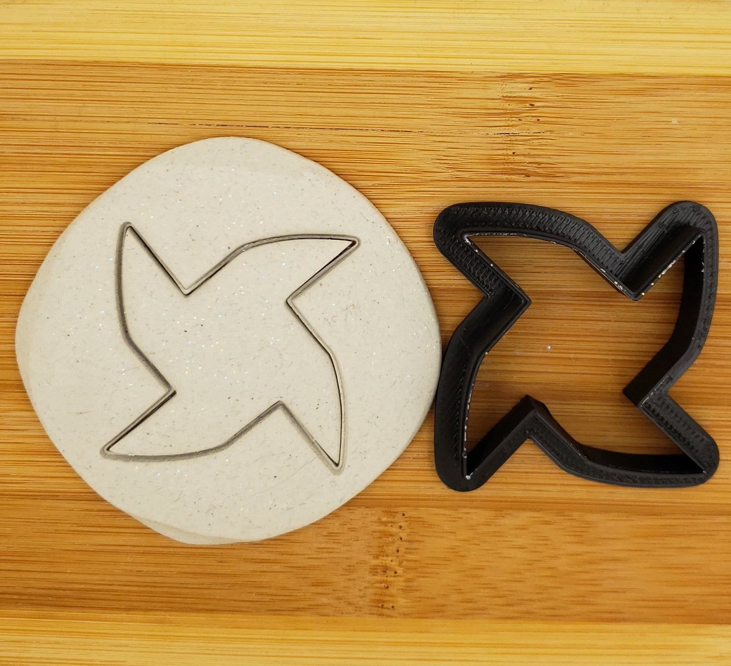 Pinwheel Shaped Plastic Cookie Cutter - Polymer Clay Cutter - Fondant Cutter - Craft Cutters - 3d Printed Cookie Cutter