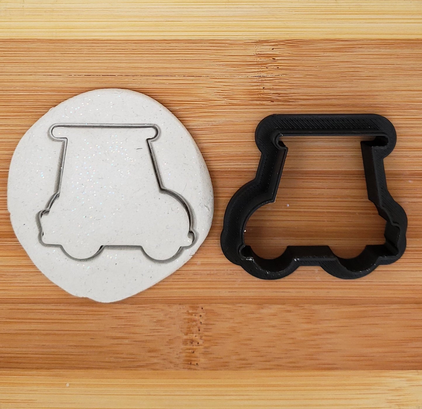 Golf Cart Shaped Plastic Cookie Cutter - Polymer Clay Cutter - Fondant Cutter - Craft Cutters - 3d Printed Cookie Cutter