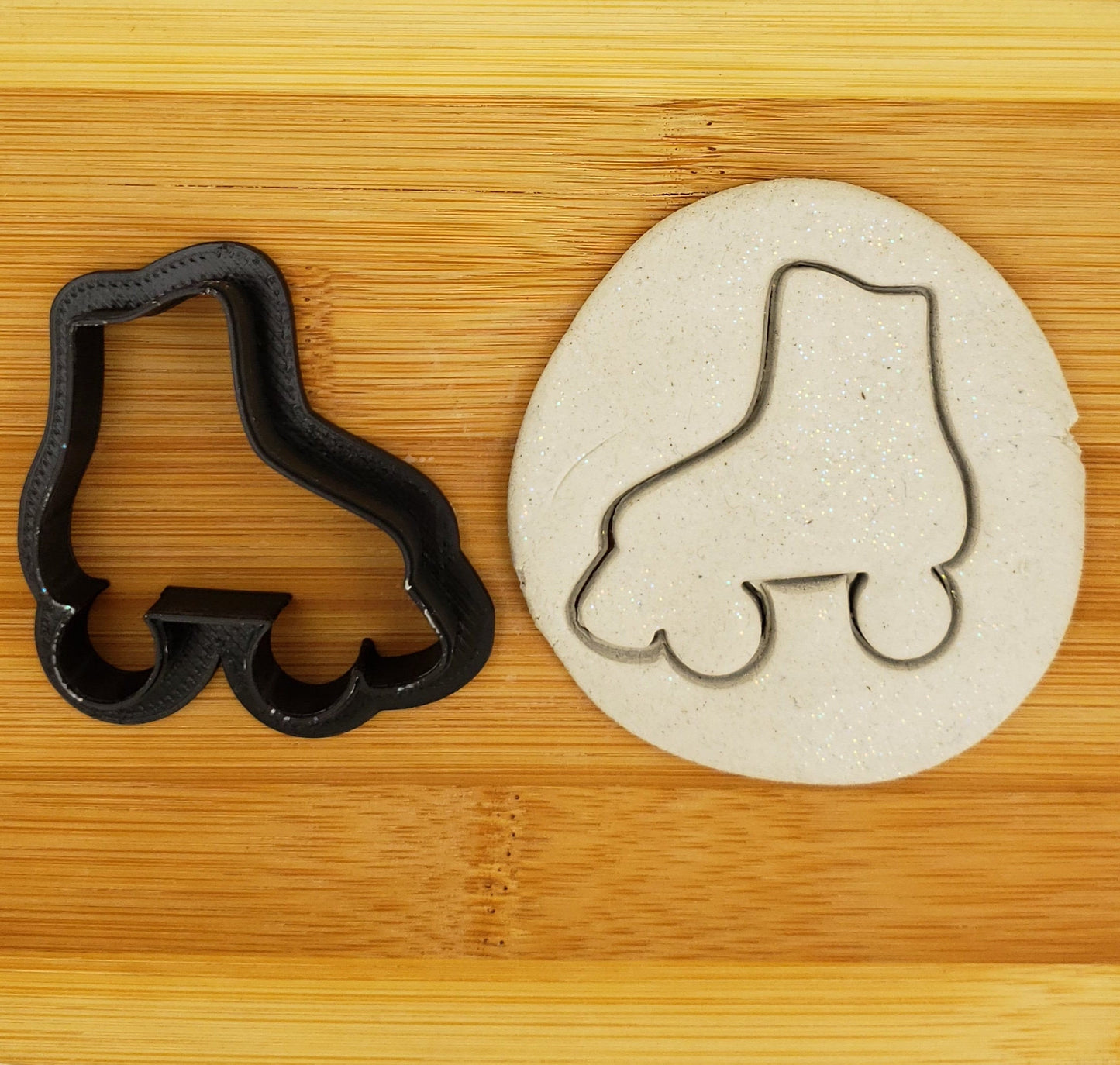 Roller Skate Shaped Plastic Cookie Cutter - Polymer Clay Cutter - Fondant Cutter - Craft Cutters - 3d Printed Cookie Cutter