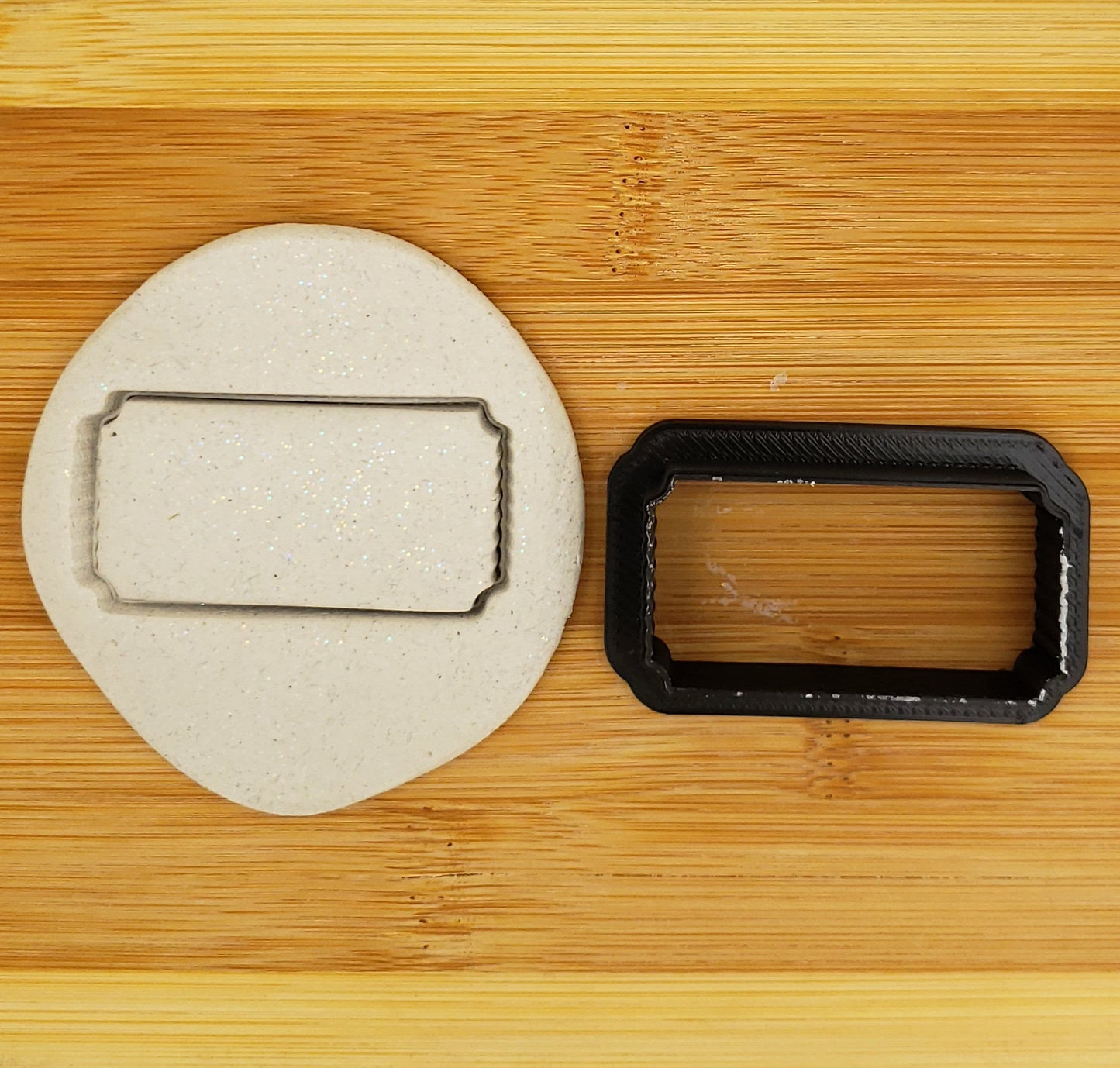 Retro Movie Ticket Shaped Plastic Cookie Cutter - Polymer Clay Cutter - Fondant Cutter - Craft Cutters - 3d Printed Cookie Cutter