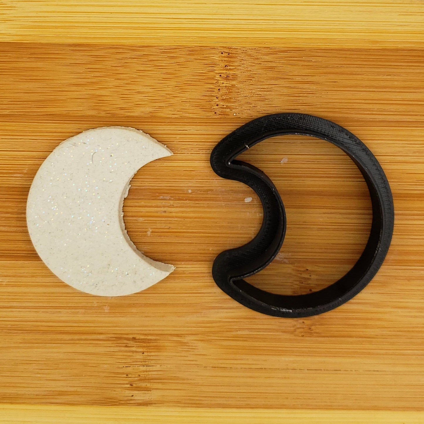Moon Shaped Plastic Cookie Cutter - Polymer Clay Cutter - Fondant Cutter - Craft Cutters - 3d Printed Cookie Cutter