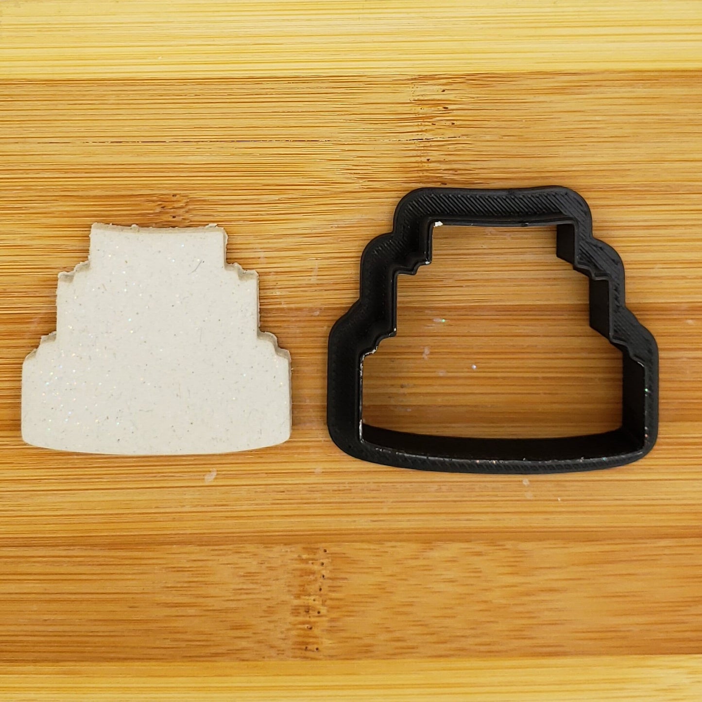 Wedding Cake Shaped Plastic Cookie Cutter - Polymer Clay Cutter - Fondant Cutter - Craft Cutters - 3d Printed Cookie Cutter