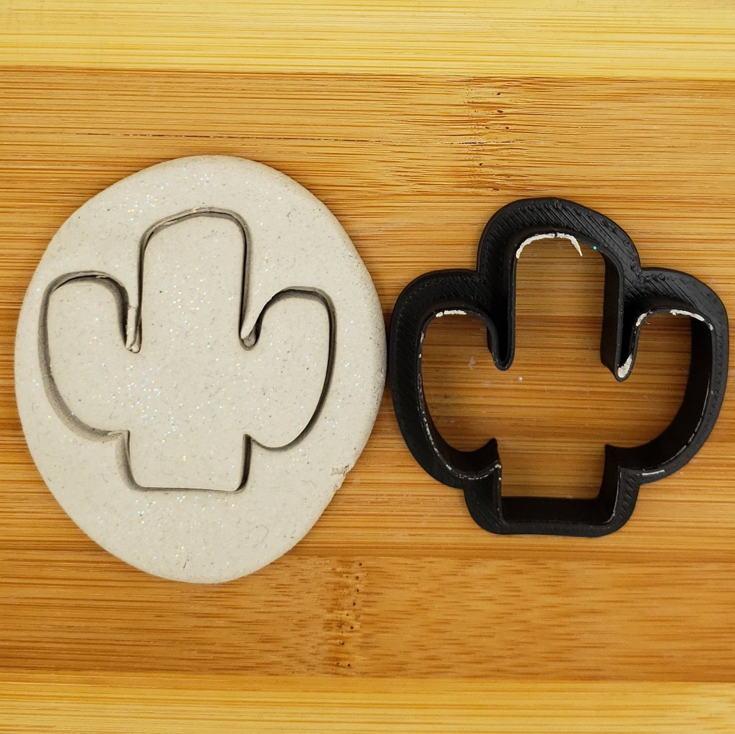 Fat Cactus Shaped Plastic Cookie Cutter - Polymer Clay Cutter - Fondant Cutter - Craft Cutters - 3d Printed Cookie Cutter