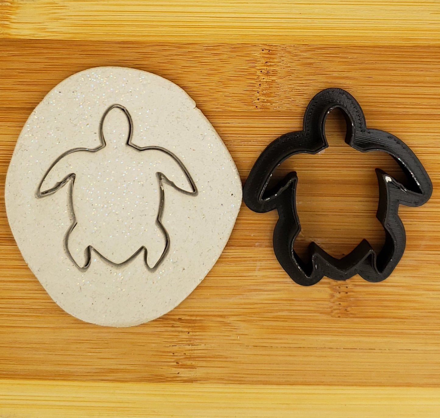 Sea Turtle Shaped Plastic Cookie Cutter - Polymer Clay Cutter - Fondant Cutter - Craft Cutters - 3d Printed Cookie Cutter