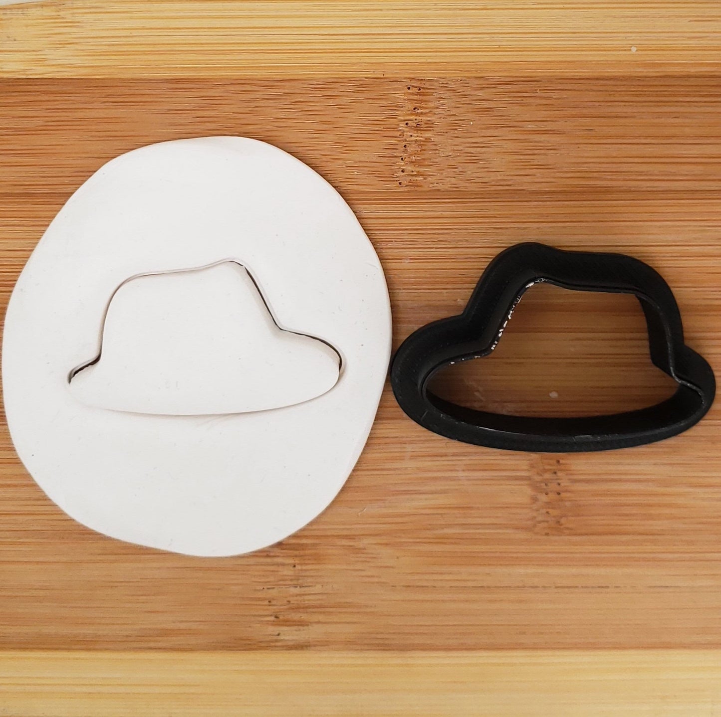 Fedora Shaped Plastic Cookie Cutter