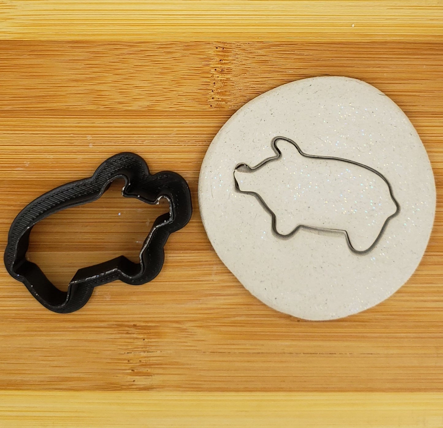 Pig Shaped Plastic Cookie Cutter - Polymer Clay Cutter - Fondant Cutter - Craft Cutters - 3d Printed Cookie Cutter