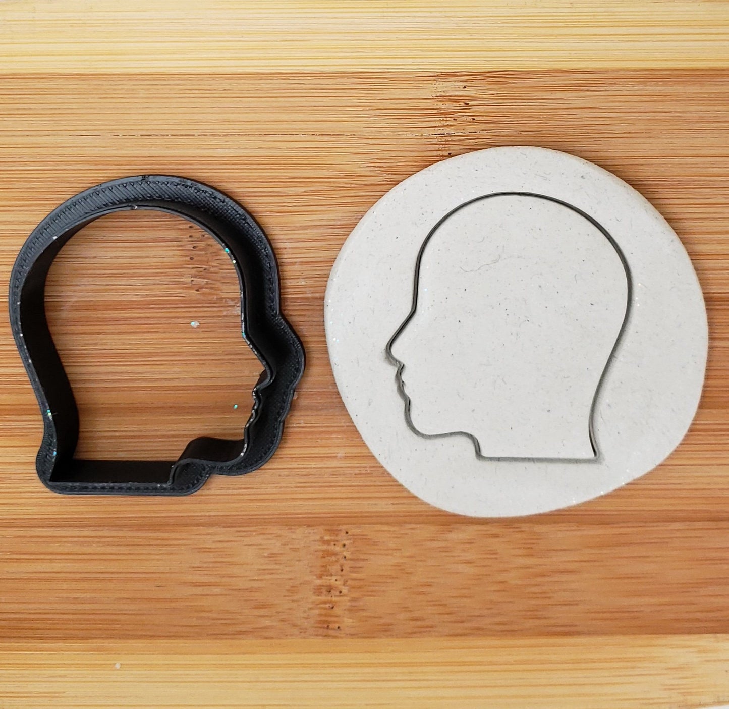 Head Shaped Plastic Cookie Cutter - Polymer Clay Cutter - Fondant Cutter - Craft Cutters - 3d Printed Cookie Cutter