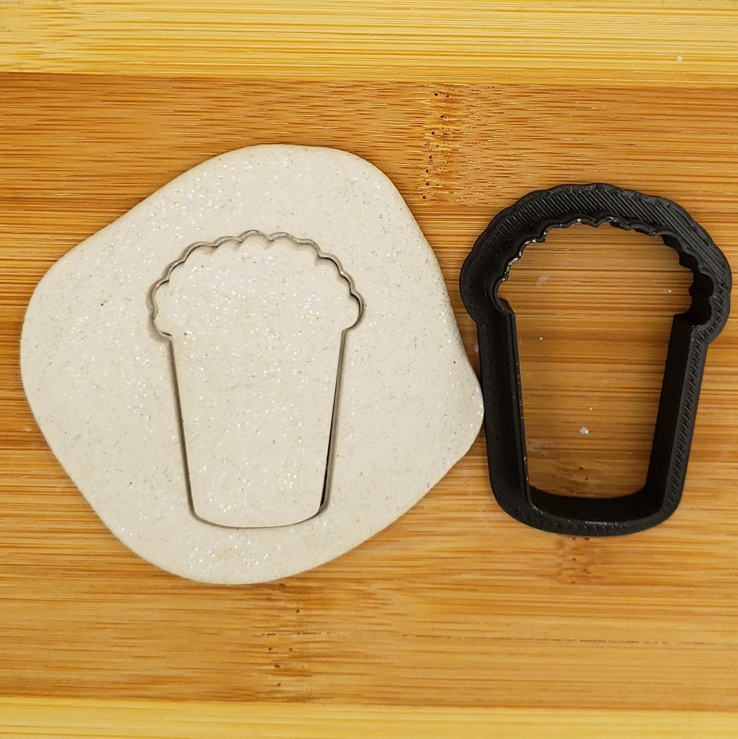 Popcorn Shaped Plastic Cookie Cutter - Polymer Clay Cutter - Fondant Cutter - Craft Cutters - 3d Printed Cookie Cutter